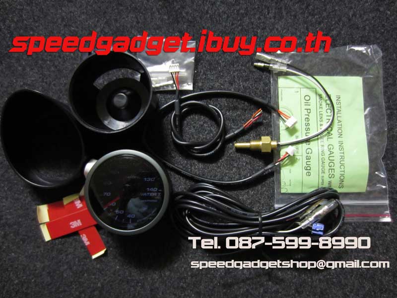 เกจ์วัดอุณหภูมิน้ำมันเครื่อง หน้ามืด 60 mm Oiltemp
