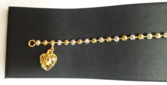 สินค้าหมดค่ะ สร้อยข้อมือสองกษัตริย์เคลือบแก้วลายไข่ปลาตัด ความหนา 2 มม.ค่ะ