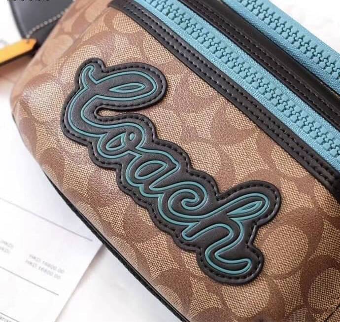 COACH F72931 TERRAIN BELT BAG IN SIGNATURE CANVAS กระเป๋าคาดอกสุดเท่ ขนาดพอเหมาะ ใช้แล้วเท่สุดๆไปเลย ภายในกว้าง เปิดปิดด้วยซิป