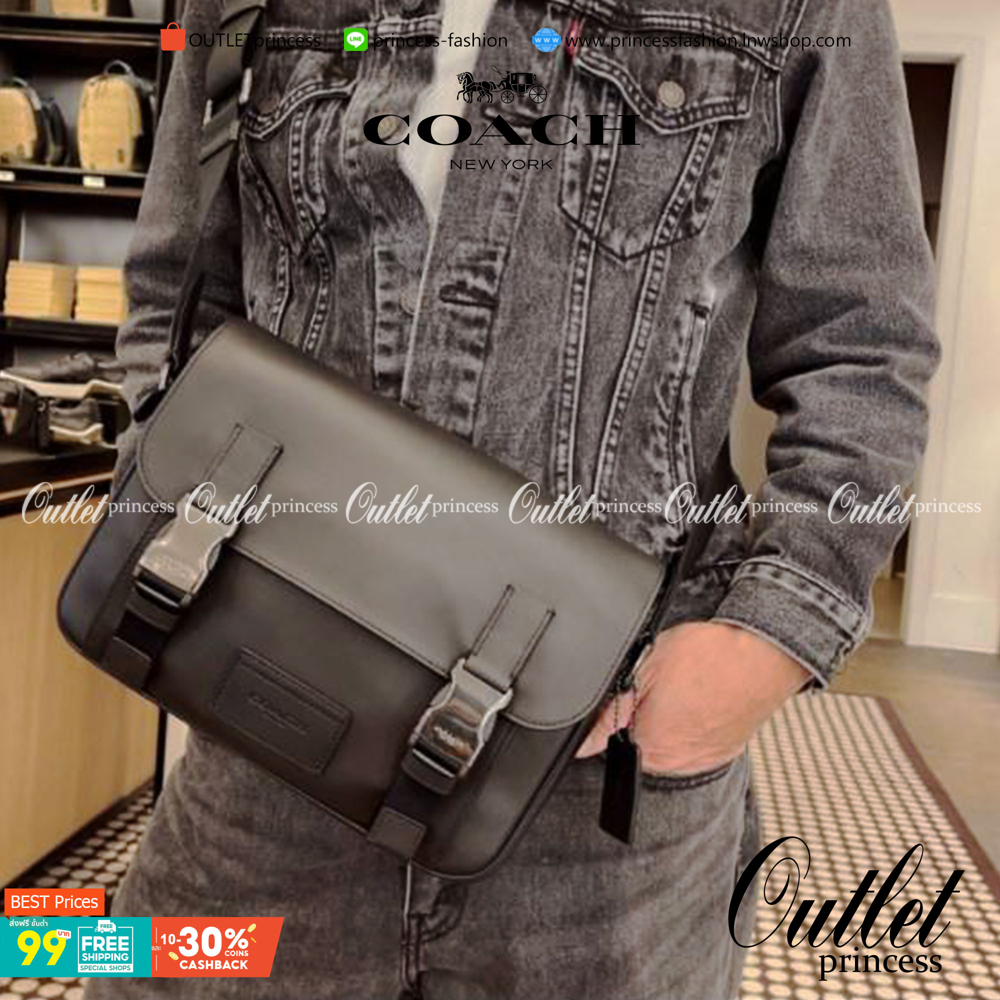 ลุคคือดูดีมากๆ ต้อนรับปีใหม่นี้กันค่า😘 COACH TRACK CROSSBODY ((2715)) เข้าใหม่อีกหนึ่งสี พร้อมส่งที่ไทย ใหม่ล่าสุดค่ะ! กระเป๋าสะพายครอสบอดี้ร์หรือสะพายข้าง หนังแท้ชั้นดีที่สุด หนังนิ่มเรียบสวยมากๆค่ะ ด้านหน้าเย็บป้ายหนังโลโก้แบรนด์ เปิดปิดกระเป๋าแ