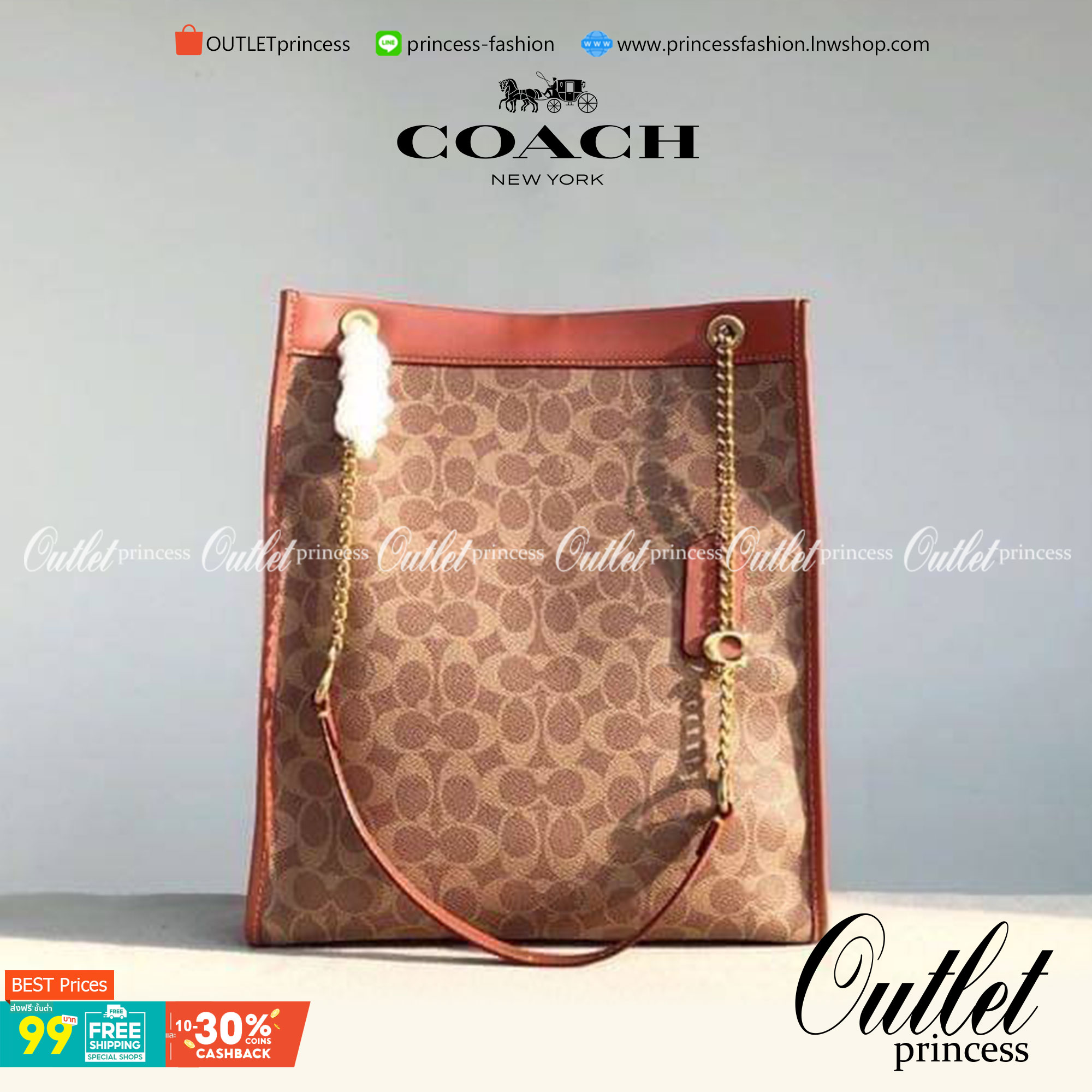 Coach women totes bag C6620 คอลเลคชั่นใหม่ล่าสุด กระเป๋าสะพายทรงโท้ท ดีไซน์คลาสสิคใช้งานได้บ่อยหลากหลายโอกาส ภายในกระเป๋าเป็นช่องโล่ง ใส่ของสำคัญได้ครบ สายสะพายหนังสลับโซ่ อัพความหรูไปอีก สะพายใบนี้บอกเลยว่าไม่ซ้ำใคร ถ่ายรูปสวย ไปเที่ยวคาเฟ่ชิคๆ รับรองได้