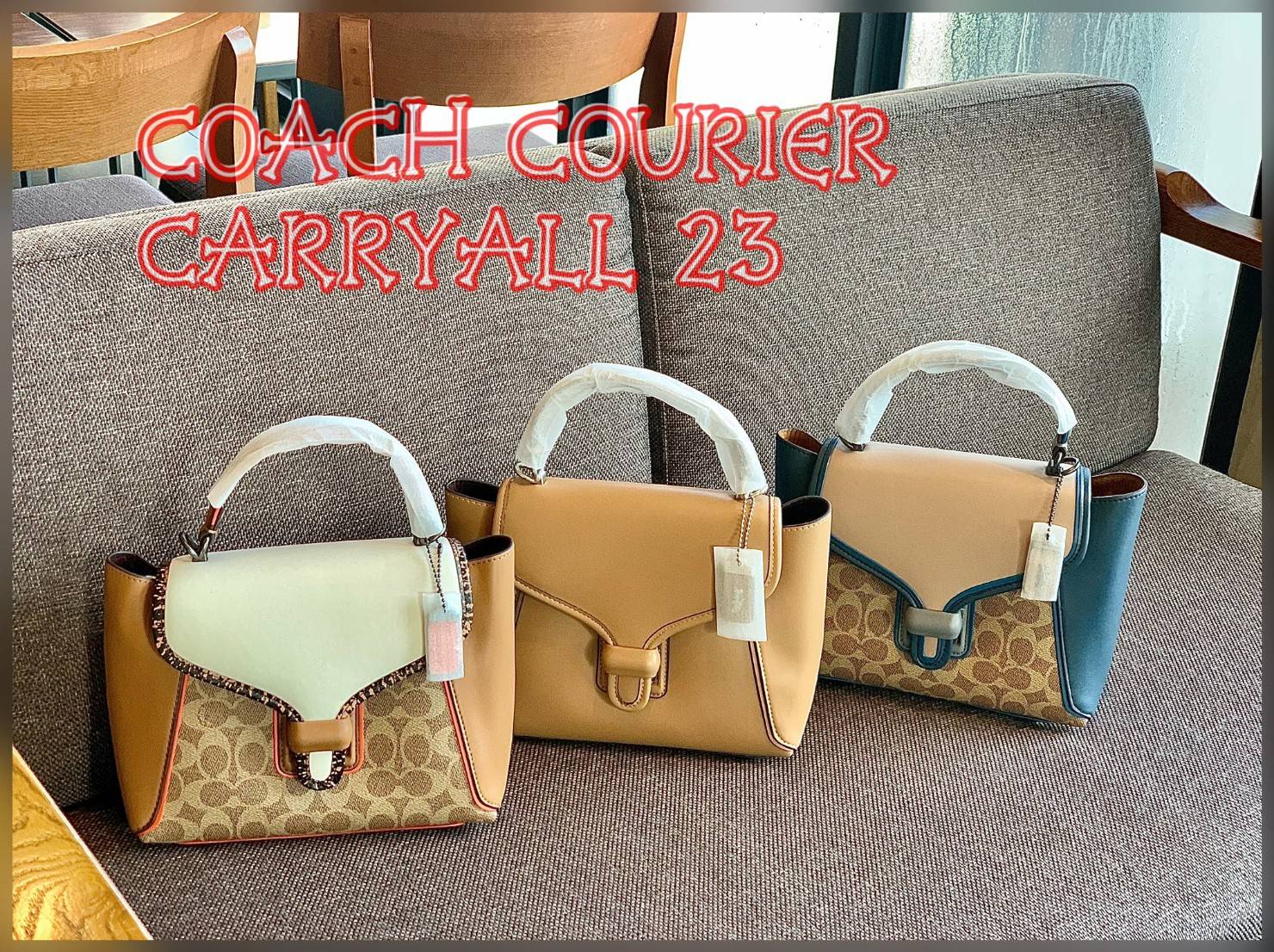 COACH COURIER CARRYALL 23 IN COLORBLOCK SIGNATURE CANVAS พร้อมส่ง 7 แบบ พร้อมส่ง ลุคดูไฮสุดๆค่ะ! กระเป๋าสะพายหนังหรูหราและคลาสสิค หนังแท้ชั้นดีที่สุด น้ำหนักเบา หนังสวยมากก สัมผัสแล้วหลงรักแน่นอนจ้าา😘