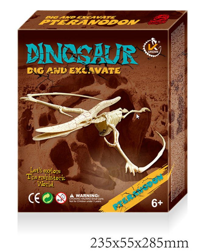 ของเล่นชุดขุดฟอสซิลโครงกระดูกไดโนเสาร์สำหรับเด็ก