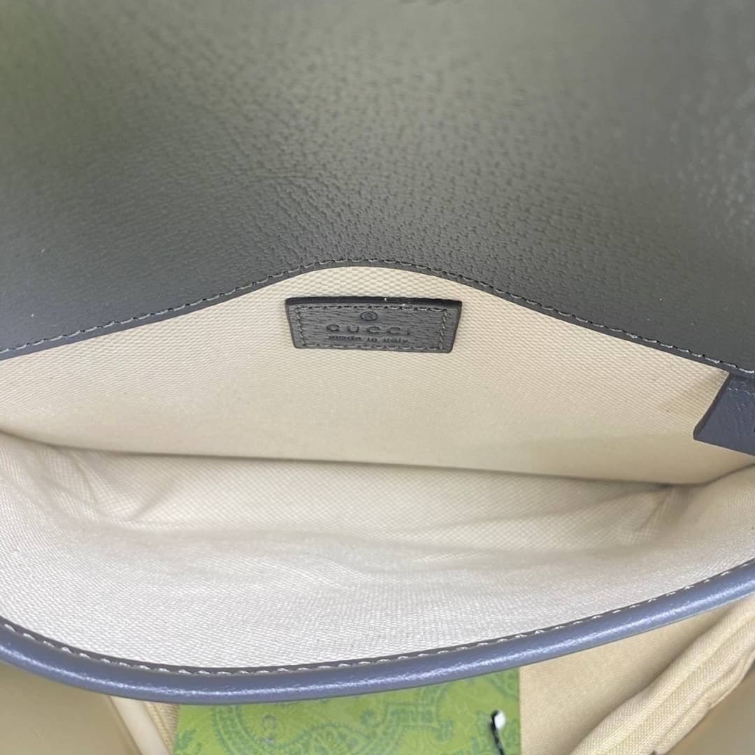 GUCCI OPHIDIA GG SMALL BELT BAG GRAY / Gucci Belt Bag กระเป๋าคาดเอวสีเทา หนังแท้ผสมแคนวาส หล่อ สวย เท่ คูลๆ ควรมีเข้ากับทุกชุด ใช้ได้ตลอดกาล ไม่ตกยุค เกรดออริ 1:1 สลับแท้