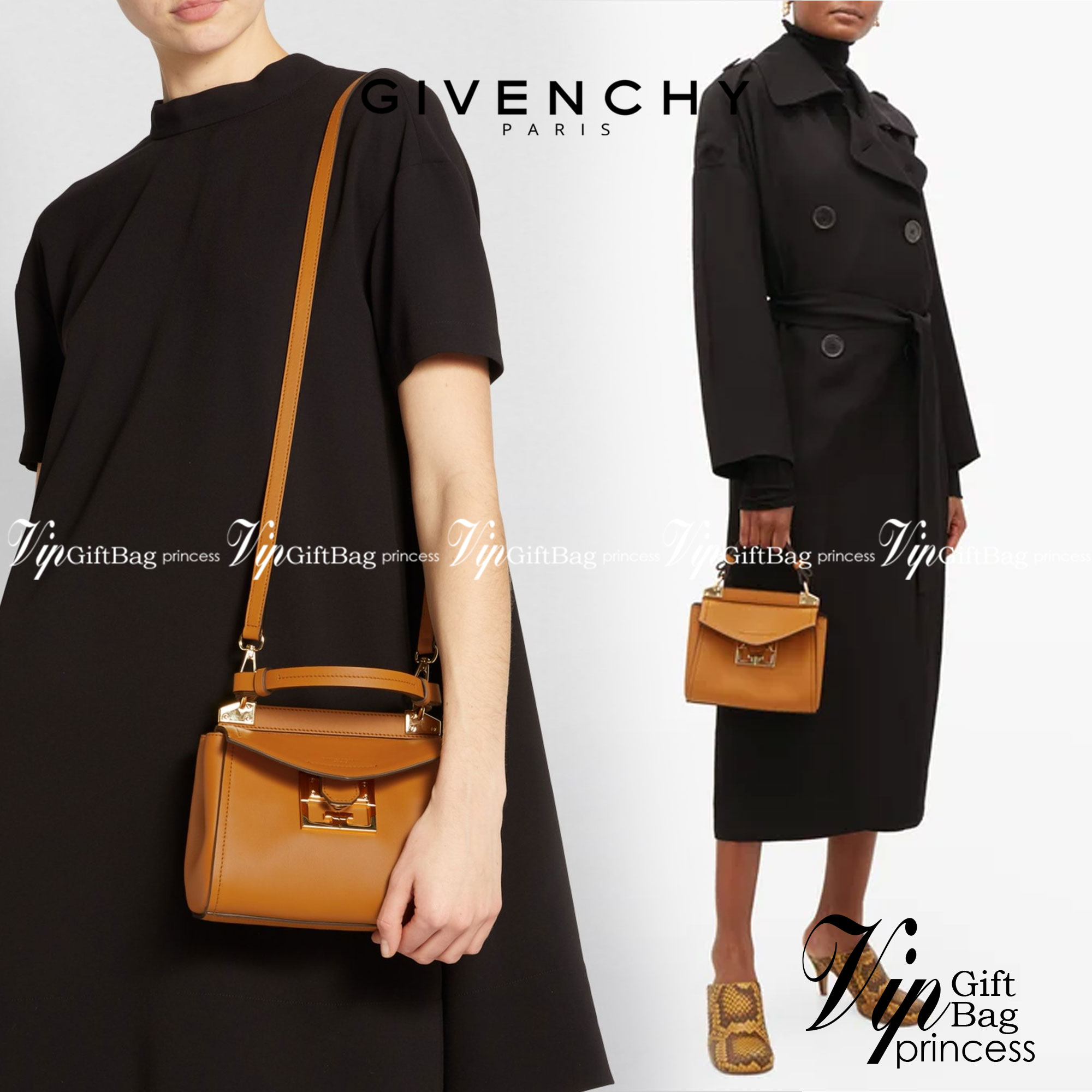 หนังแท้ Givenchy Mini Mystic Calfskin Leather Satchel / Givenchy Top Handle Bag กระเป๋ารุ่นใบใหม่จากแบรนด์หรู การออกแบบเชิงมุมโดดเด่นด้วยแผ่นปิดสามเหลี่ยมที่มีรายละเอียดพร้อมการปิดด้วยแม่เหล็ก double-G พกติดตัวไว้ที่หูหิ้วด้านบนหรือสวมสายสะพายทรงเรียวเพื่