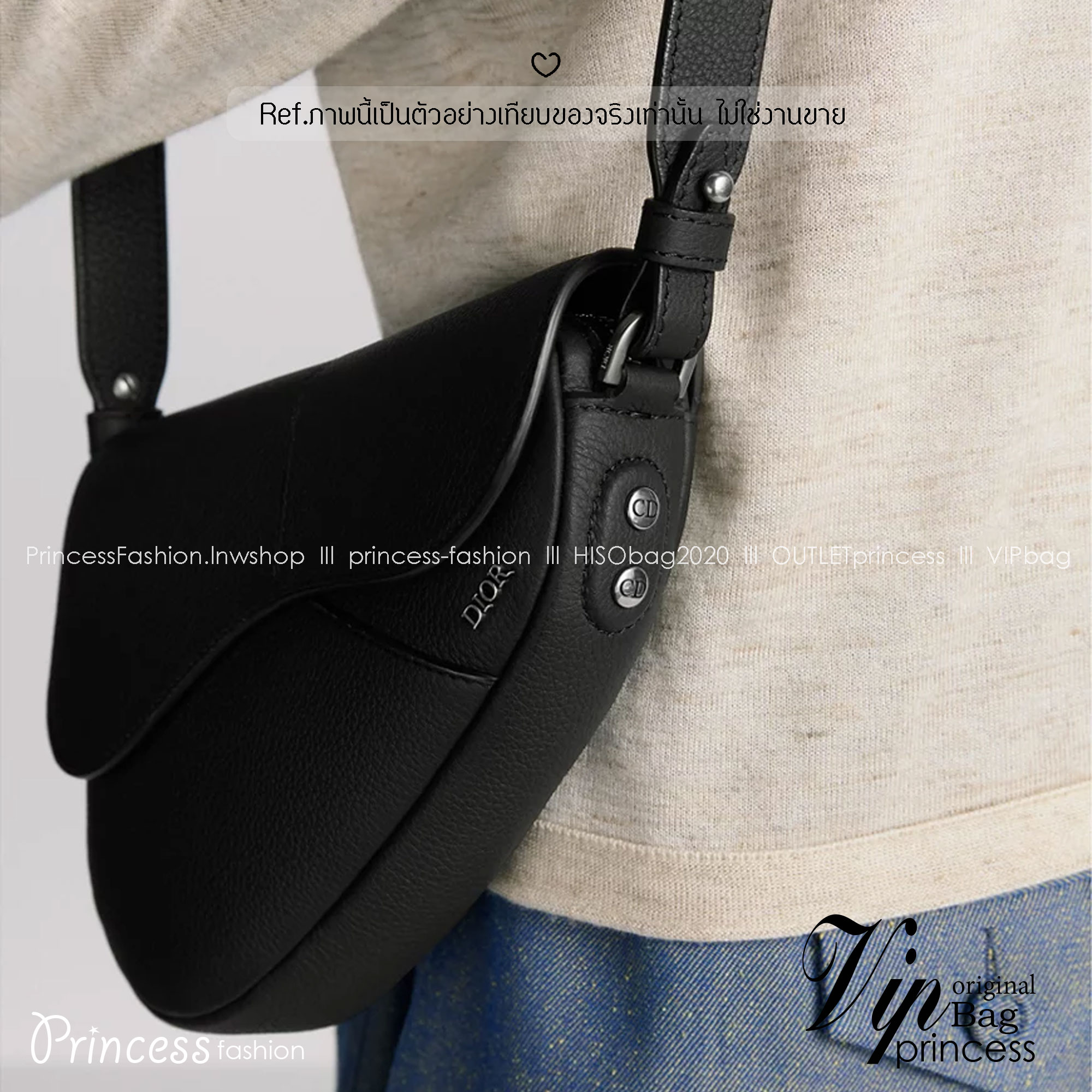 ORI หนังแท้ | DIOR Mini Saddle Bag Icons Leather black กระเป๋าสะพาย คาดอก เปิดตัวครั้งแรกในงานแฟชั่นโชว์ Summer 2025 ดีไซน์สุดไอคอนิกมาตีความใหม่ด้วยรูปทรงที่ทันสมัย