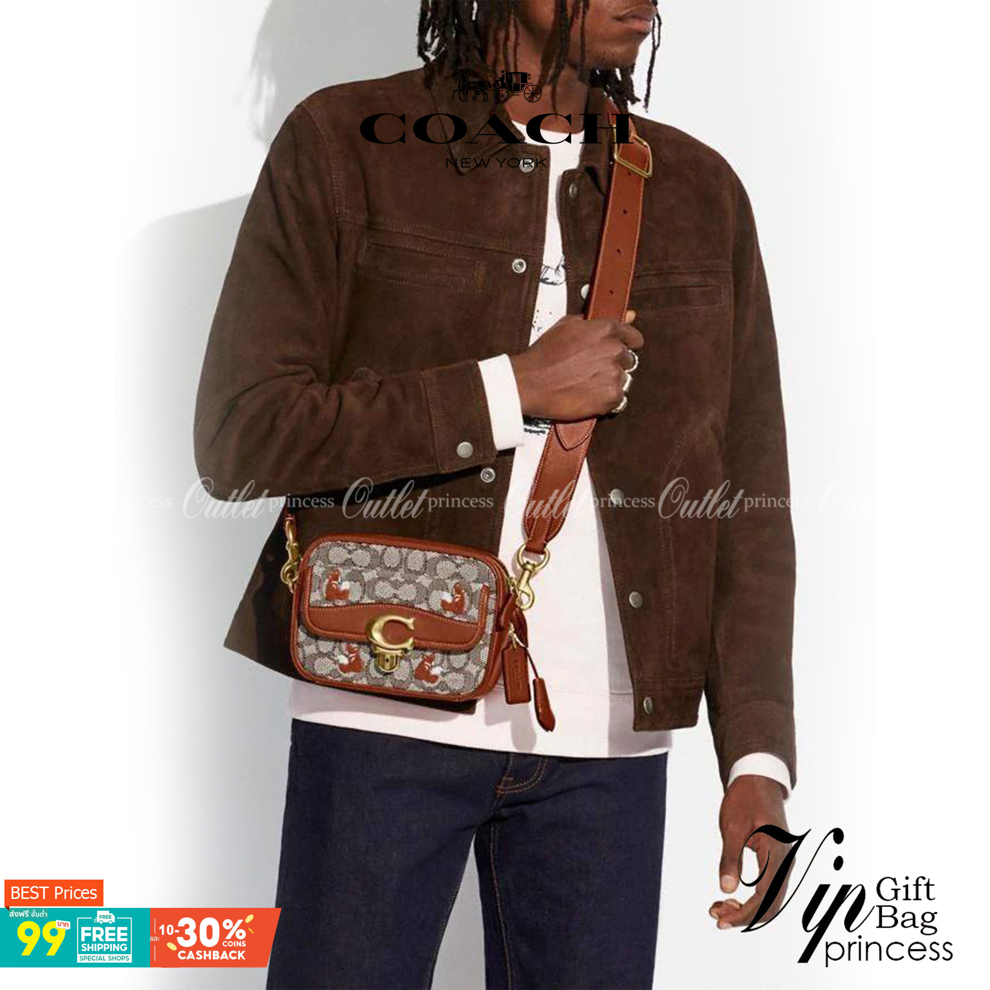 COACH C7764 STUDIO CAMERA BAG 19 IN SIGNATURE TEXTILE JACQUARD WITH CREATURES น้องเล็กใหม่สุดอีกหนึ่ง!! ขนาดเล็กกะทัดรัด มาแบบเลิศๆหรูๆมากแม่ พร้อมเทกเจอร์สุดคิ้วท์!! กระเป๋าสะพายข้างลุคไฮน์ ที่ดีไซน์ออกมาได้ปัง และดูแพงมากๆ ด้วยดีเทลคลาสสิคผสานความเป็นเอ