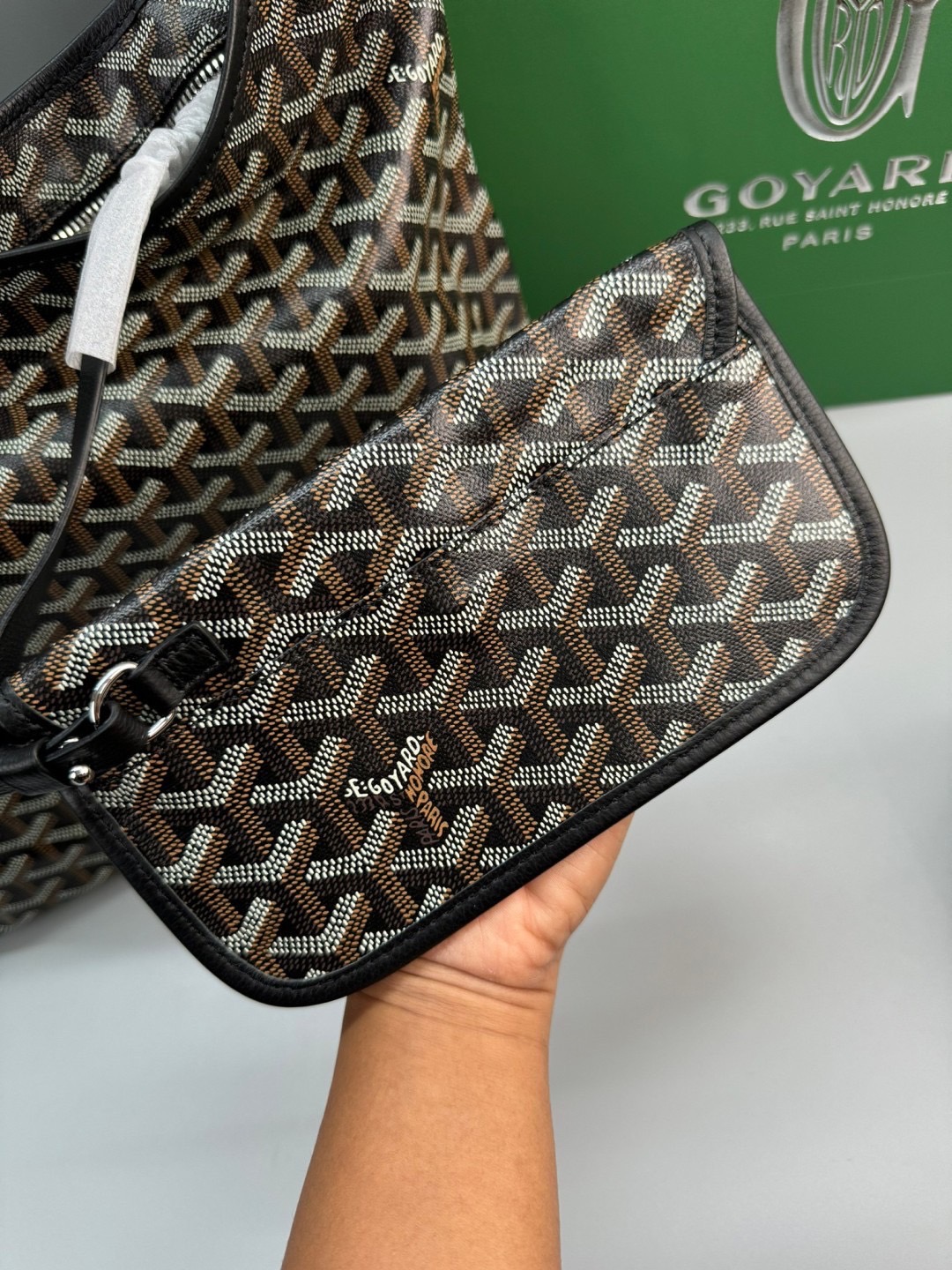 GOYARD Boheme Hobo Heart Shape Bag / GOYARD Tote Bag กระเป๋าทรงโท้ทใบใหญ่ หนังแท้สวยเป๊ะ เกรดท็อปออริ สลับแท้ 1:1 เกรดดีสุด ใช้ต่างประเทศได้ ผ่านทุก ตม.