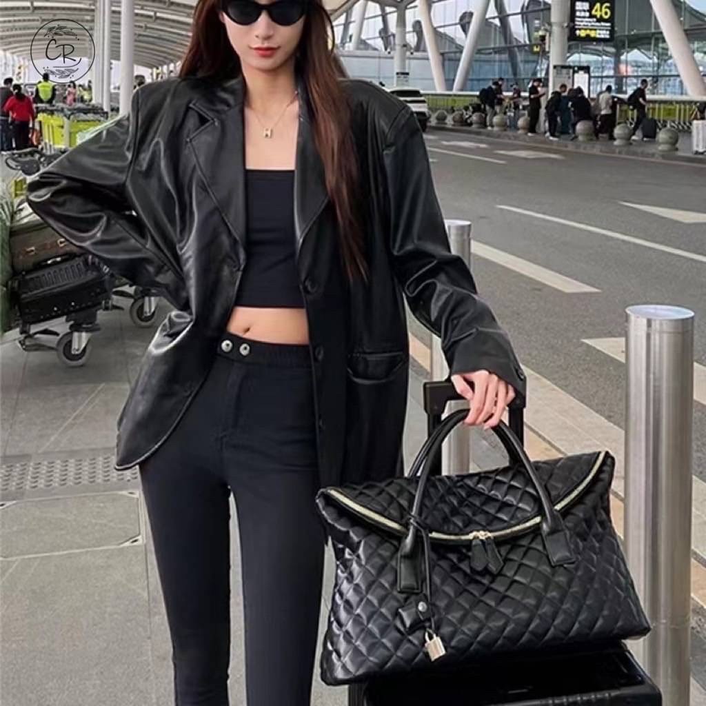YSL ES GIANT TRAVEL BAG IN QUILTED LEATHER กระเป๋าเดินทางใบใหญ่ ดีไซน์รูปทรงเก๋ ใหม่ล่าสุด ไอเท็มที่ตัวมัมตัวแม่ต้องมี ใบนี้คือที่สุดจริงๆ