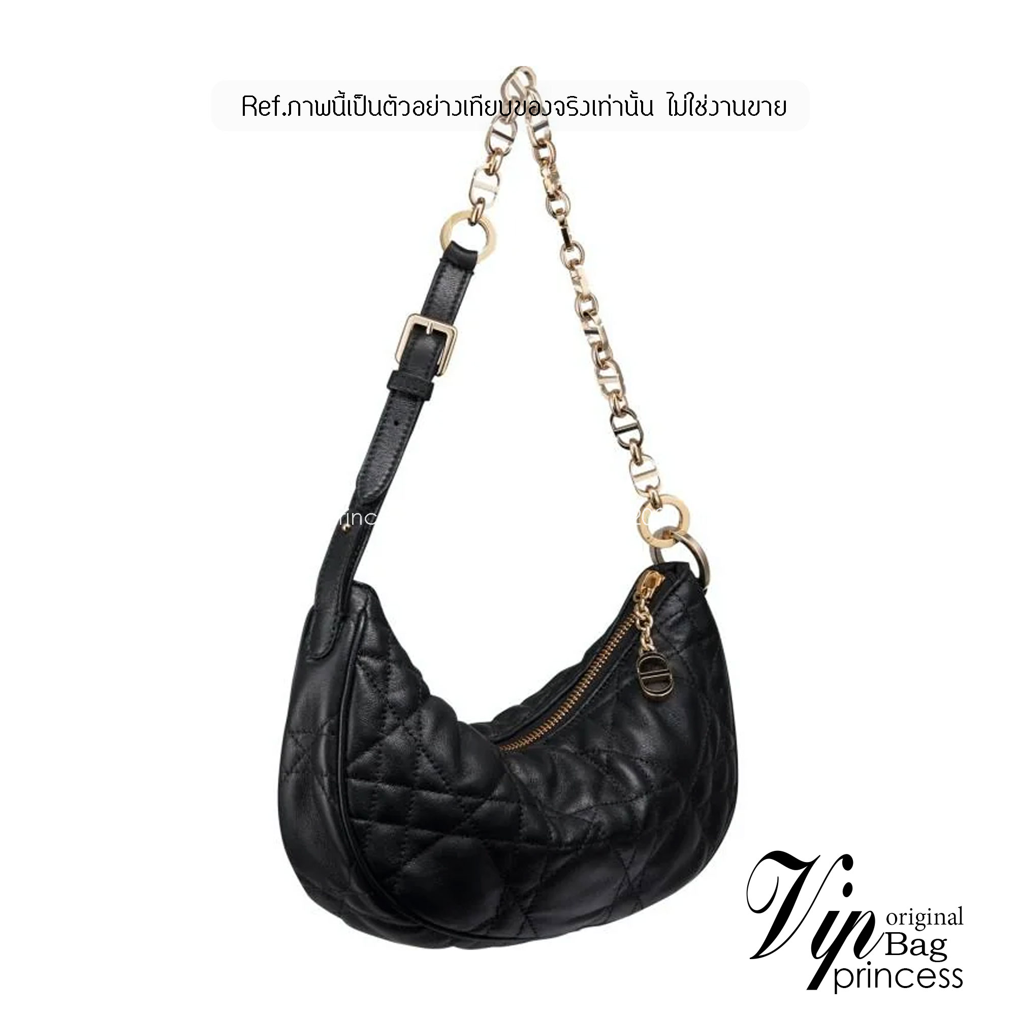 Dior Black Supple Macrocannage / CD LOUNGE BAG กระเป๋าสะพายทรงพอช สวยหรู ดีไซน์เรียบ แต่ดูแพง