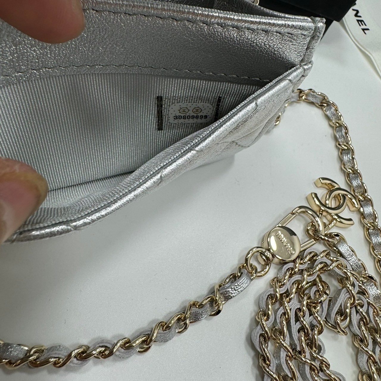 CHANEL mini wallet on chain crossbody กระเป๋าสตางค์พร้อมสายสะพายไซส์มินิ เกรดออริ 1:1 ใช้งานต่างประเทศได้ ภาพถ่ายจากงานขายจริง