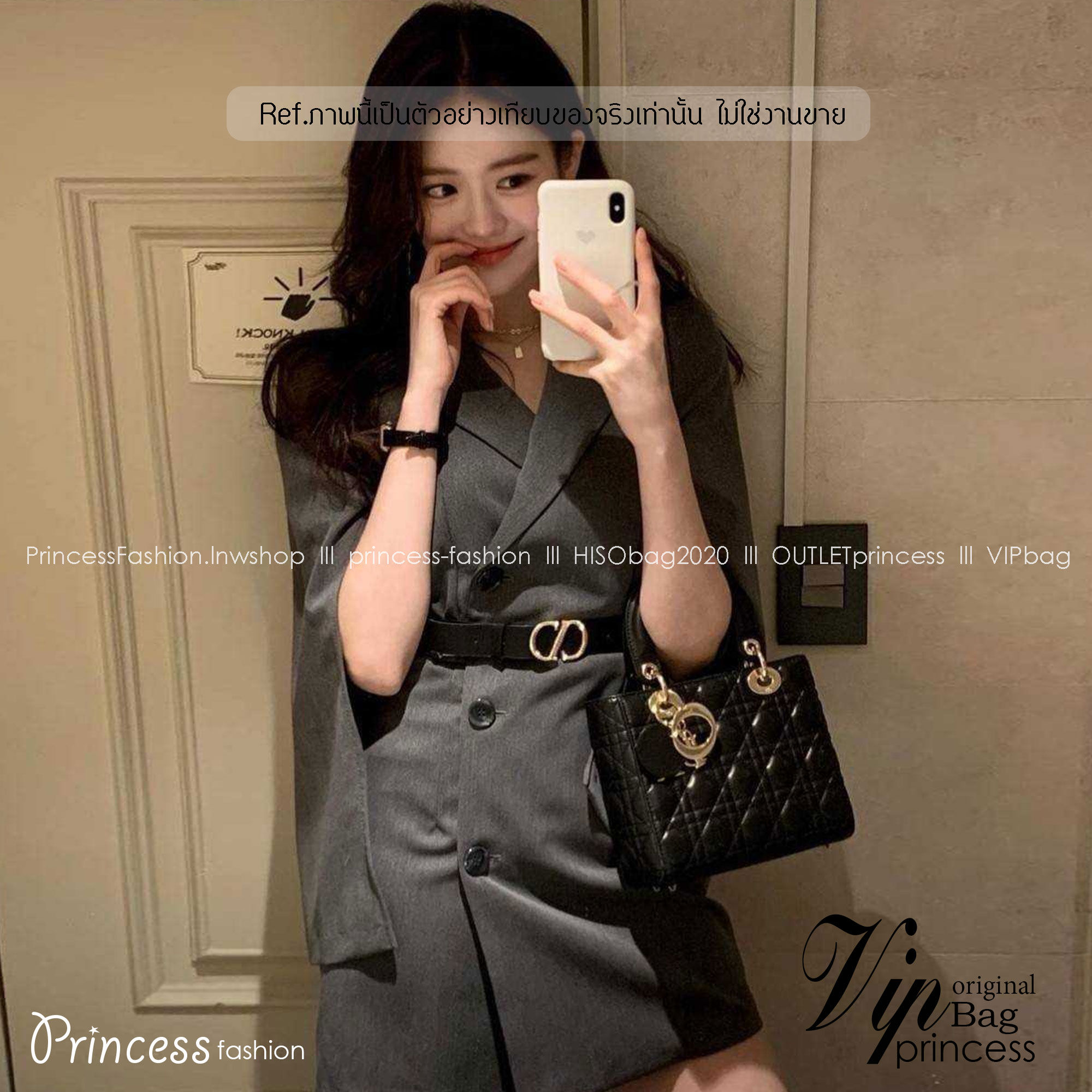 Small Lady Dior Bag / CD LADY BAG กระเป๋าสะพายข้างสุดฮอต เรียบหรู ทรงกล่องคลาสสิค เกรดออริ 1:1 ใช้งานต่างประเทศได้