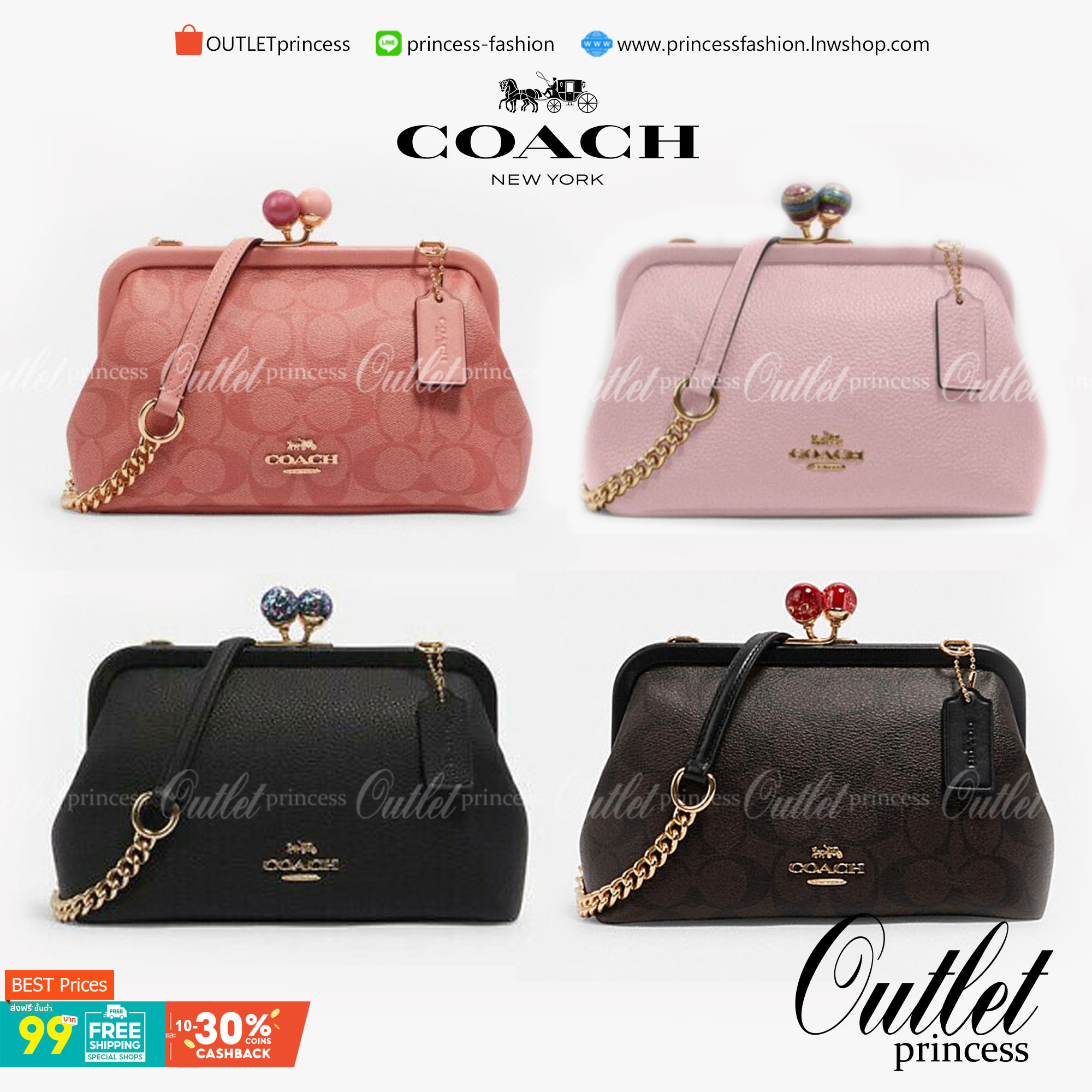 NORA KISSLOCK CROSSBODY (COACH C1451) ครอสบอดี้รุ่นนี้ น่ารักมากค่ะ ขนาดกำลังน่ารักเลยค่ะ ลูกคุณมากๆ ไม่เล็กและไม่ใหญ่มากเกินไป รุ่นนี้สามารถถอดสายสะพายได้ค่ะ ใส่ไอโพนตระกูลพลัสได้ ใส่กระเป๋าสตางค์ใบเล็กได้สบายๆเลยค่ะ