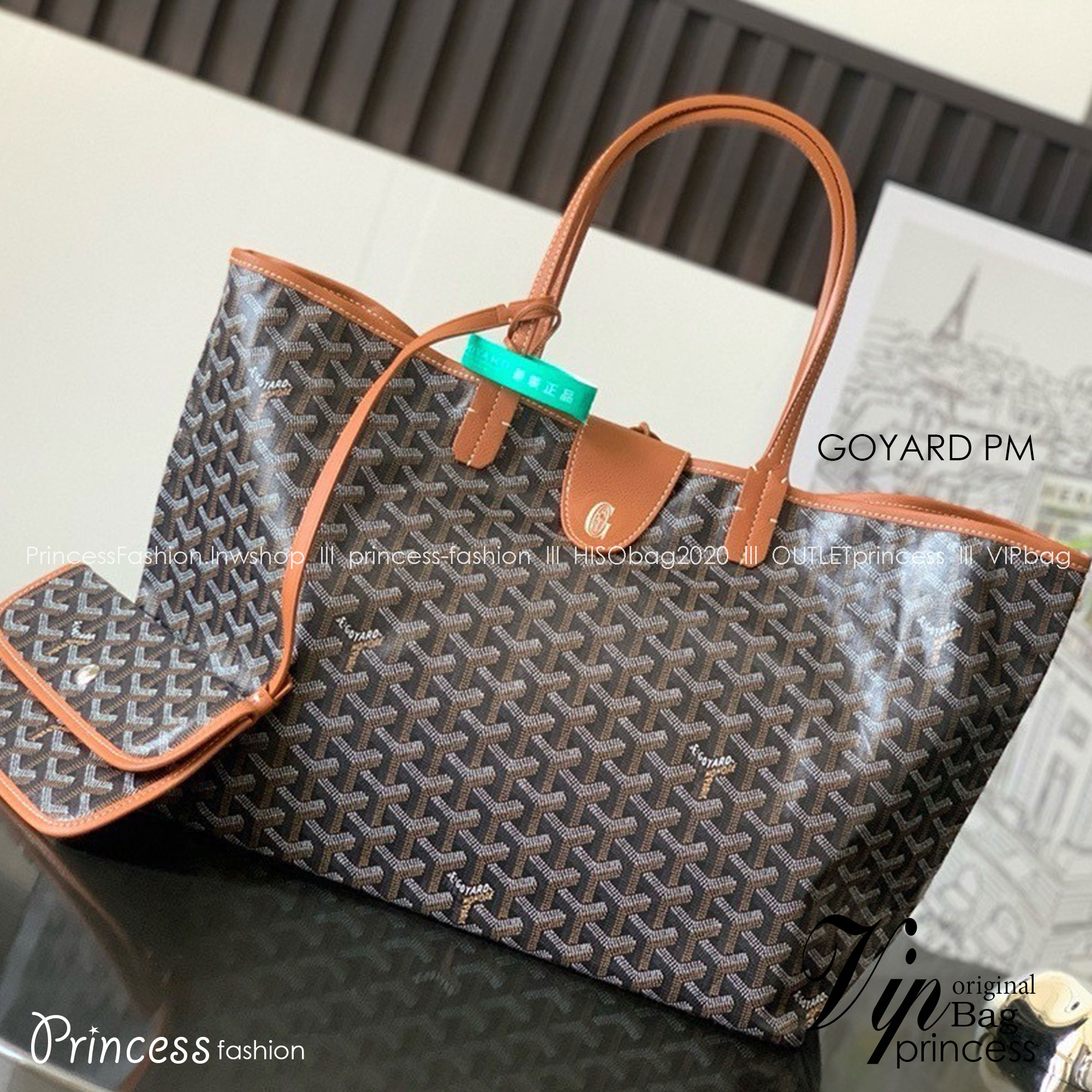 GOYARD PM TOTE BAG กระเป๋าทรงโท้ทใบใหญ่ หนังแท้สวยเป๊ะ เกรดท็อปออริ สลับแท้ 1:1 เกรดดีสุด ใช้ต่างประเทศได้ ผ่านทุก ตม.