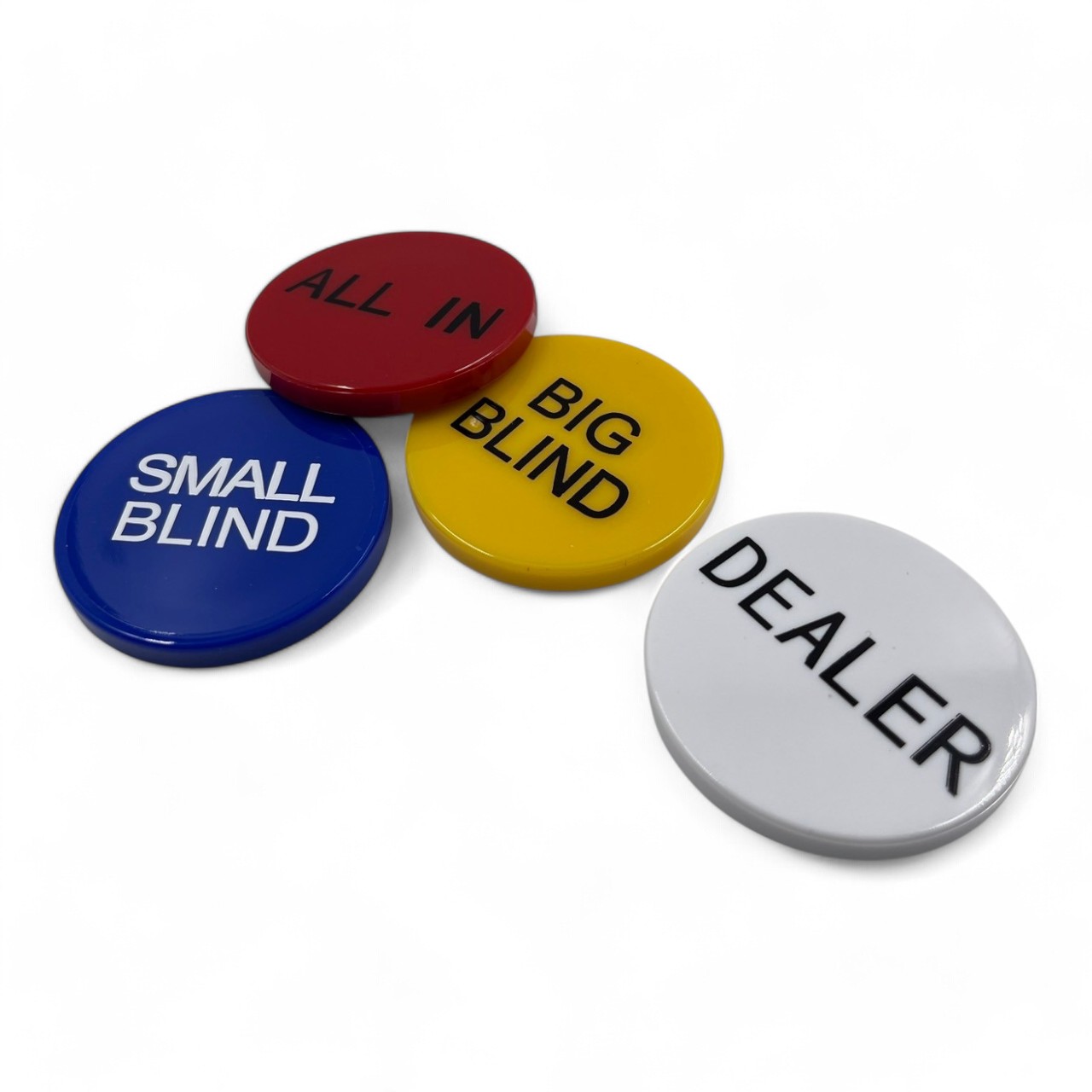 เหรียญดีลเลอร์ บิ๊กบาย สมอลบาย หนา 6 มิล เส้นผ่าศูนย์กลาง5 cm. (Dealer, Big blind, Small Blind)