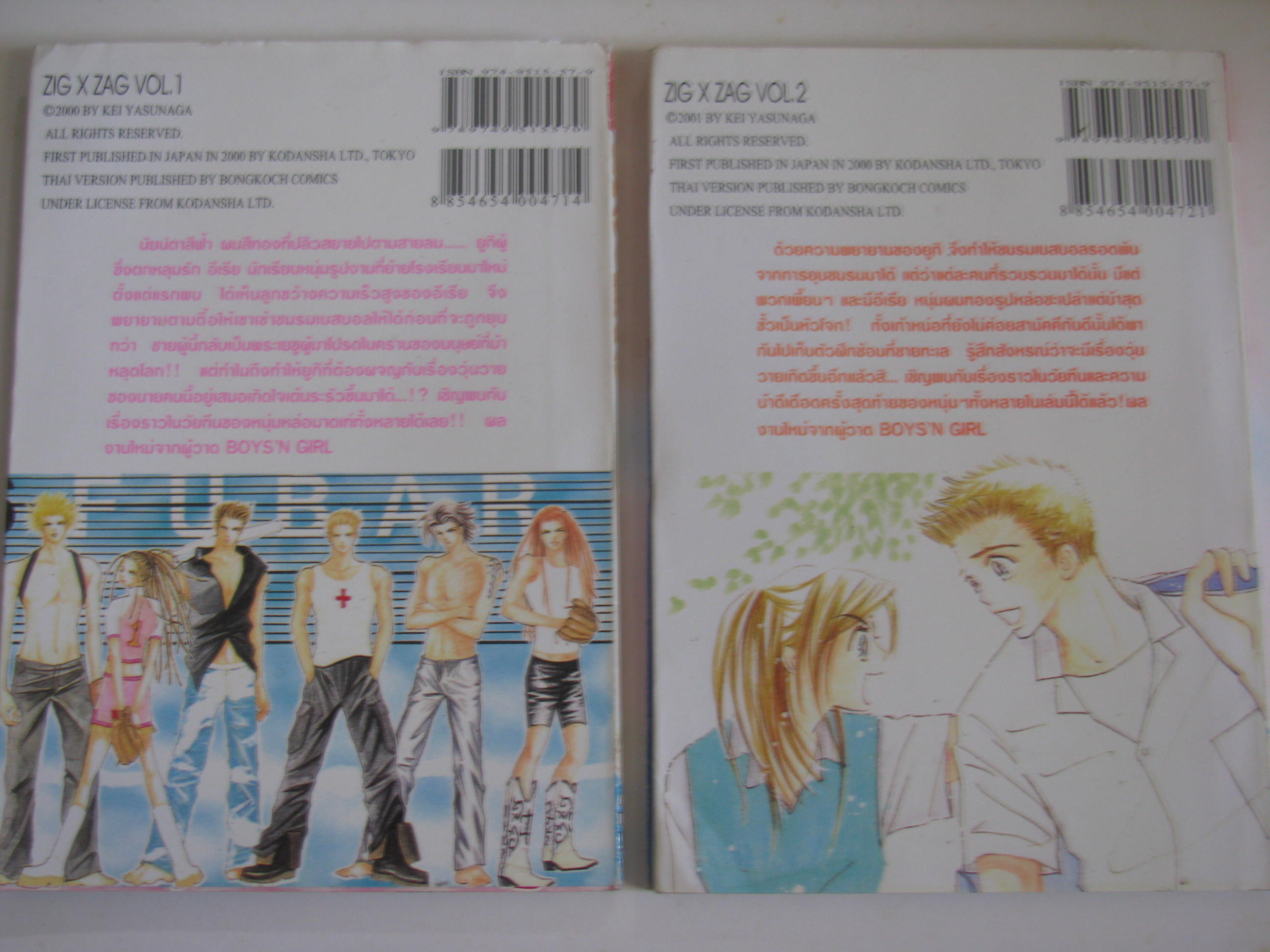 ZIG x ZAG 2 เล่มจบชุด Kei Yasunaga เขียน ***สินค้าหมด***