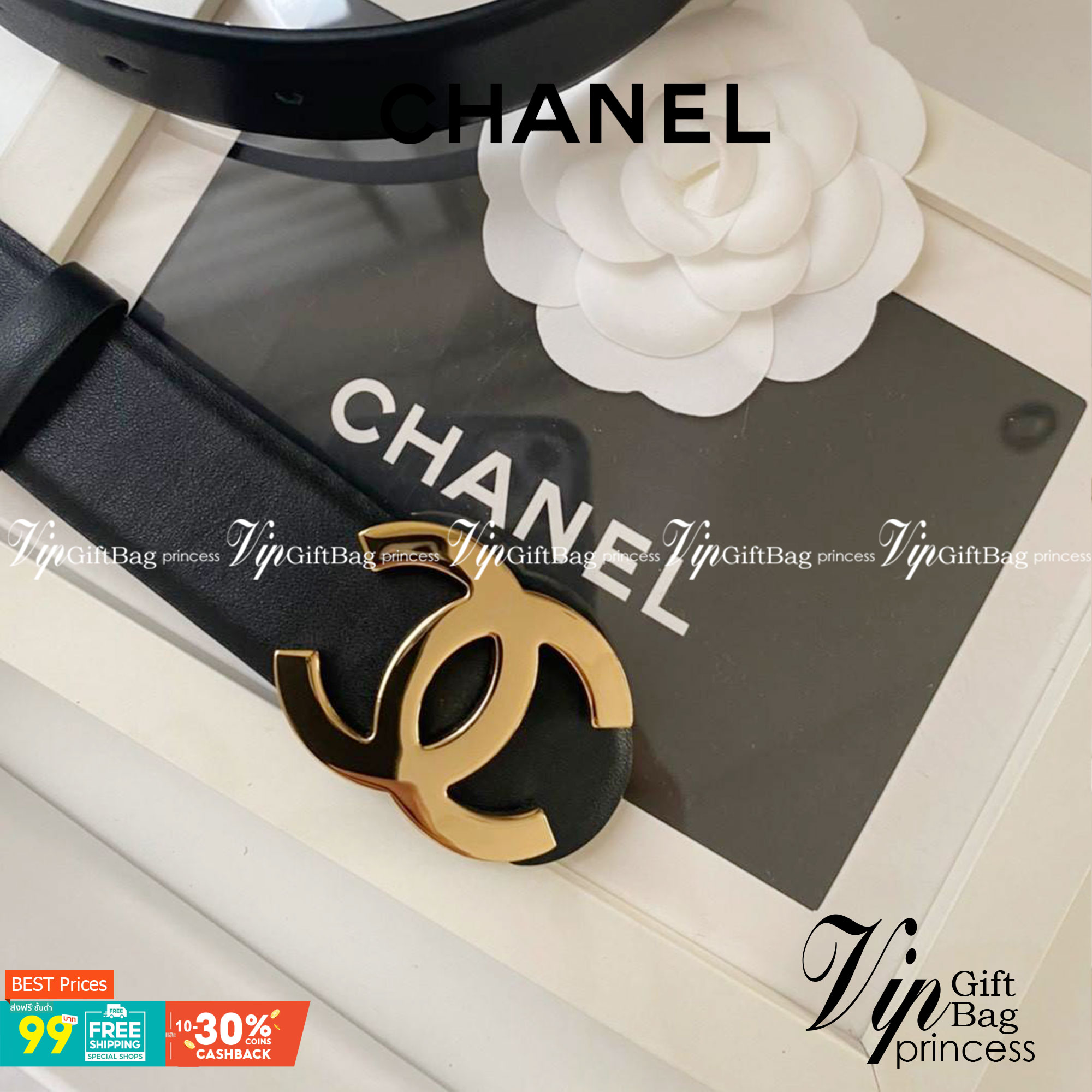 CHANEL BELT เข็มขัดสุดหรูสายหนังแท้ หรูหรา น้อยแต่มาก ภาพถ่ายจากงานขายจริง โลโก้ 3D metal เข้าได้กับทุกลุ๊คสไตล์การเเต่งตัว สวยหรูดูดีมีระดับ ไอเท็มนี้แนะนำเลยค่าา มาน้อยรีบๆ หน่อยน้าา
