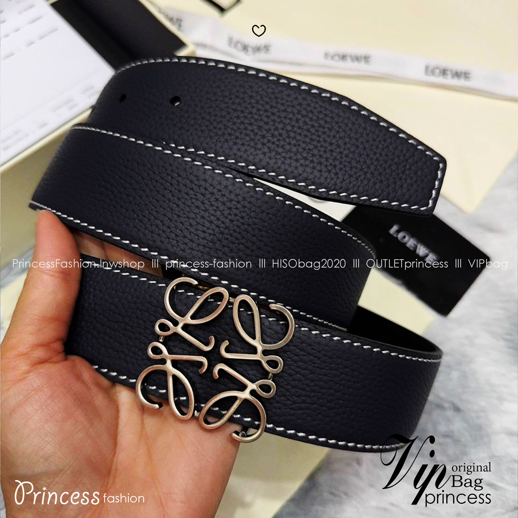 TOP ORI | หนังแท้ Loewe Belt / Loewe Anagram Leather Belt เกรดเทพดีสุด เข็มขัดโลเอเว่หนังแท้ สุดคลาสสิค วินเทจ เรียบง่าย ผู้ดี เป็นซิกเนเจอร์ ใช้งานเป็น everyday use ได้เลย