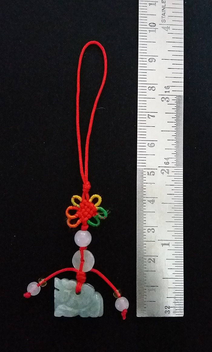 สินค้าหมดค่ะ จี้ปี่เซี้ยะหินหยกแบบเล็ก แก้ชงปีมะเมีย ปี2563 พร้อมใบคาถา แบบ1ค่ะ