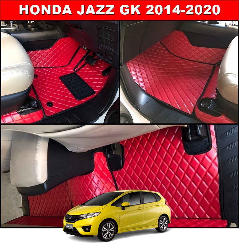 พรมปูพื้นรถยนต์HONDA JAZZ GK 2014-20 ลายDIAMOND เต็มคัน