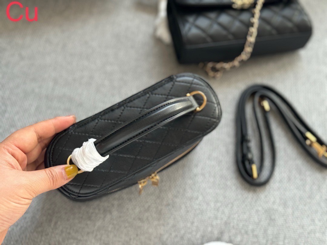 YSL GABY VANITY BAG กระเป๋าใส่เครื่องสำอางซิปรอบ งานหนังสวยเต็มใบ สีดำอะไหล่ทองสวยคลาสสิก 🧡เกรดวีไอพี ไฮเอน