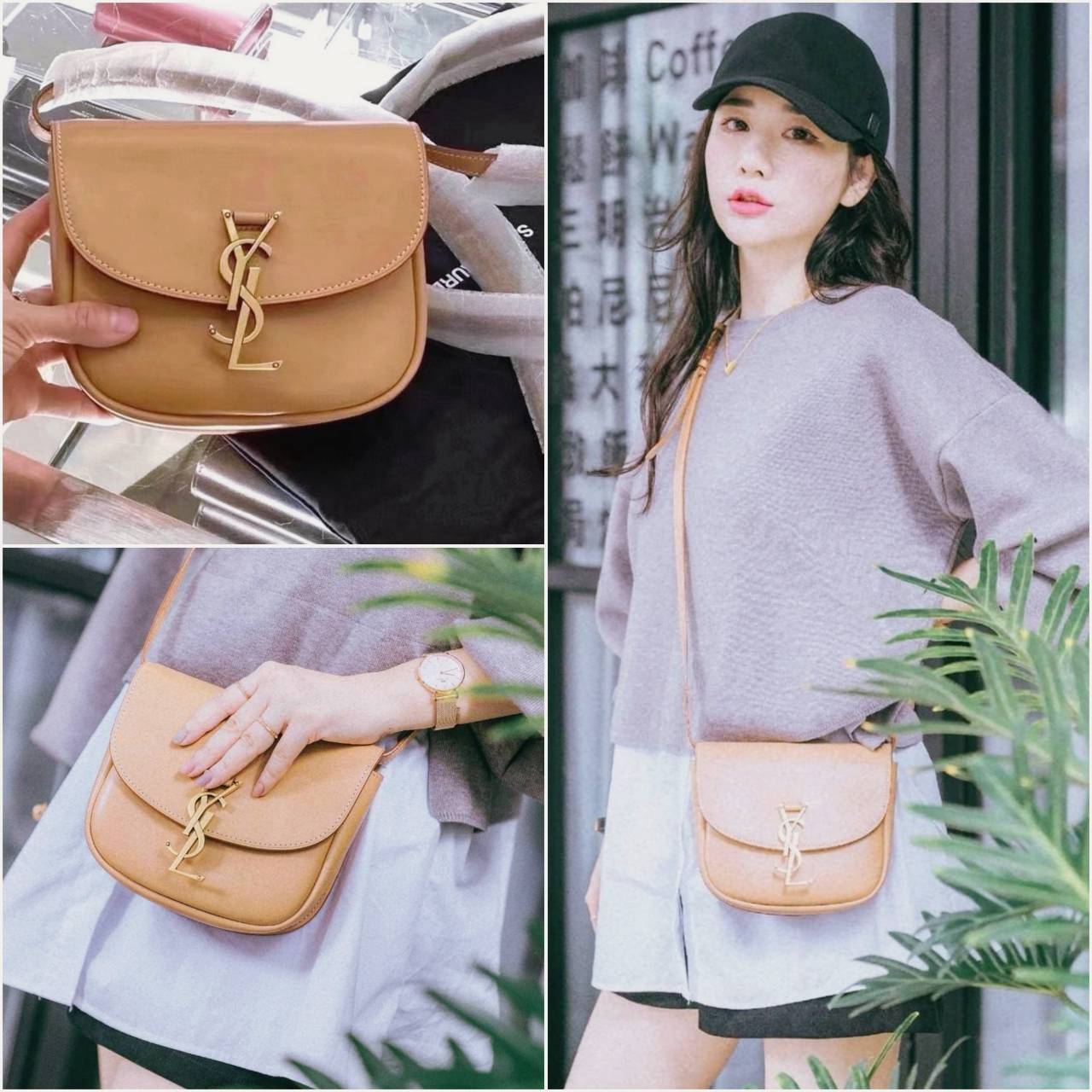 VIP 🥂 สีใหม่พร้อมส่ง! Saint Laurent Kaia Small YSL Plaque Leather Cross Body Bag / YVES SAINT LAURENT YSL BAG VIP วัสดุ Calfskin หนังเรียบอยู่ทรงเปิดปิดด้วยฝาปิดโลโก้แบรนด์อะไหล่ทอง ภายในโล่งมีโลโก้และช่องย่อยสามารถใส่มือถือของใช้จุกจิกได้เยอะ สาย