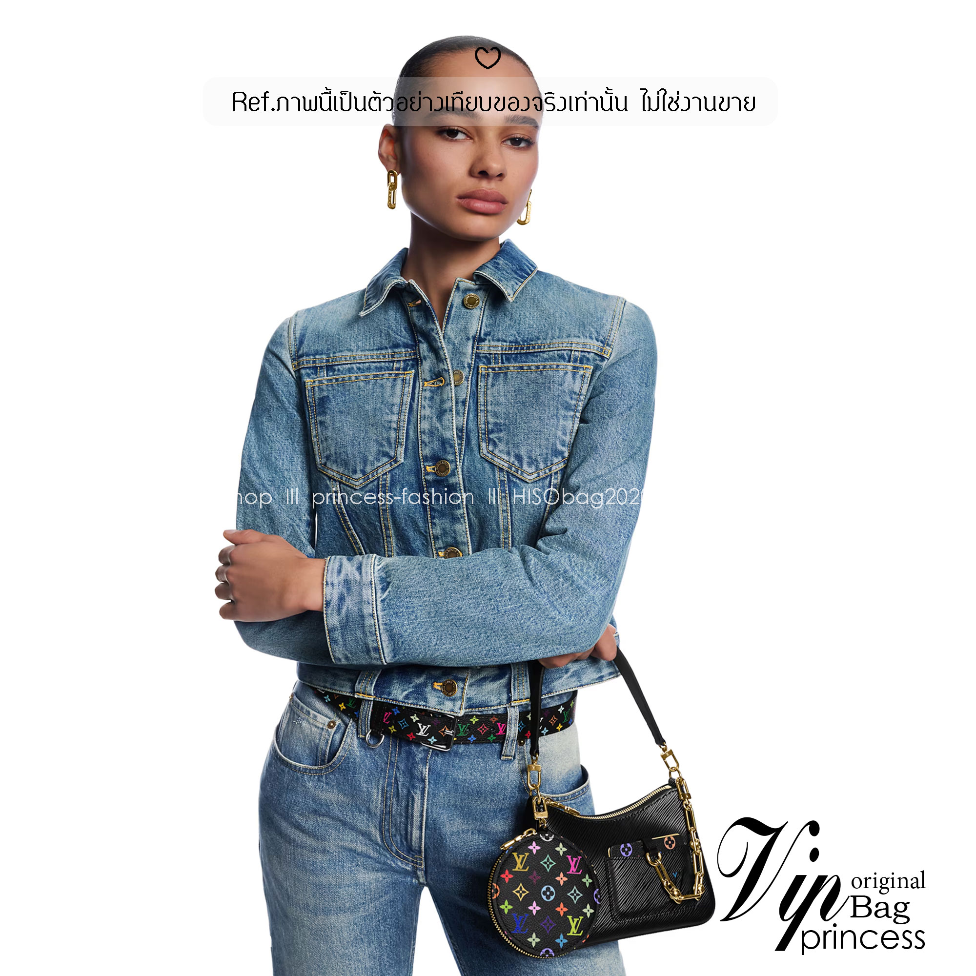 ORI หนังแท้ | LV x TM Marellini bag กระเป๋าสะพายหนัง Epi ตกแต่งดีเทล Monogram Multicolor โดดเด่นด้วยดีไซน์ที่ผสานความสง่างามและความทันสมัย เรียบหรู ถือออกงานได้สบายๆ