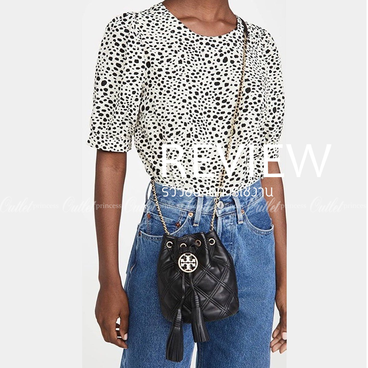 Tory Burch Fleming Soft Mini Bucket Bag กระเป๋าทรงขนมจีบขนาดมินิรุ่น Fleming ที่ตัดเย็บจากหนังแท้