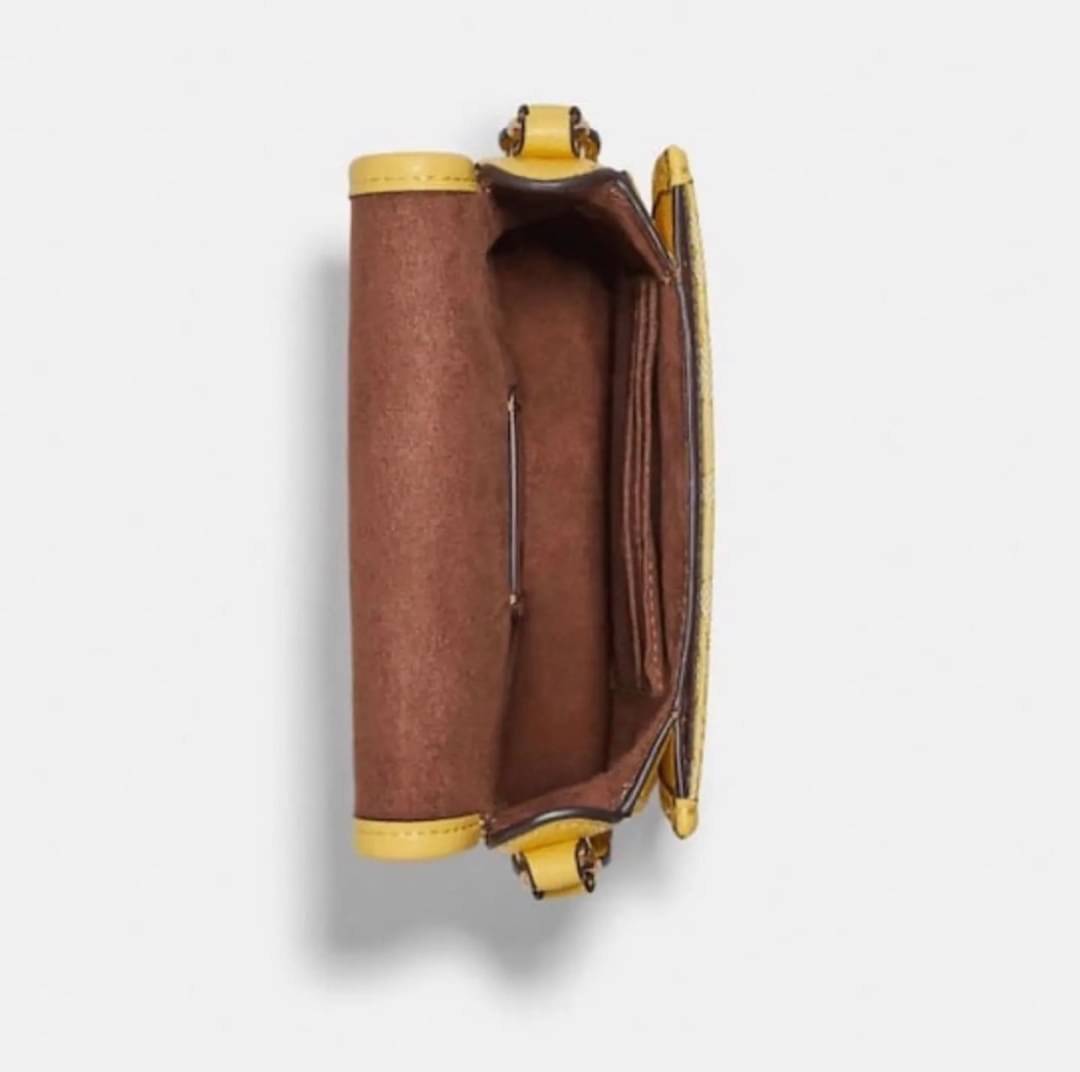 COACH North/South Lonnie Crossbody In Signature Jacquard C8321 ภาพสินค้าถ่ายจากงานขายจริง ใช้งานต่างประเทศได้