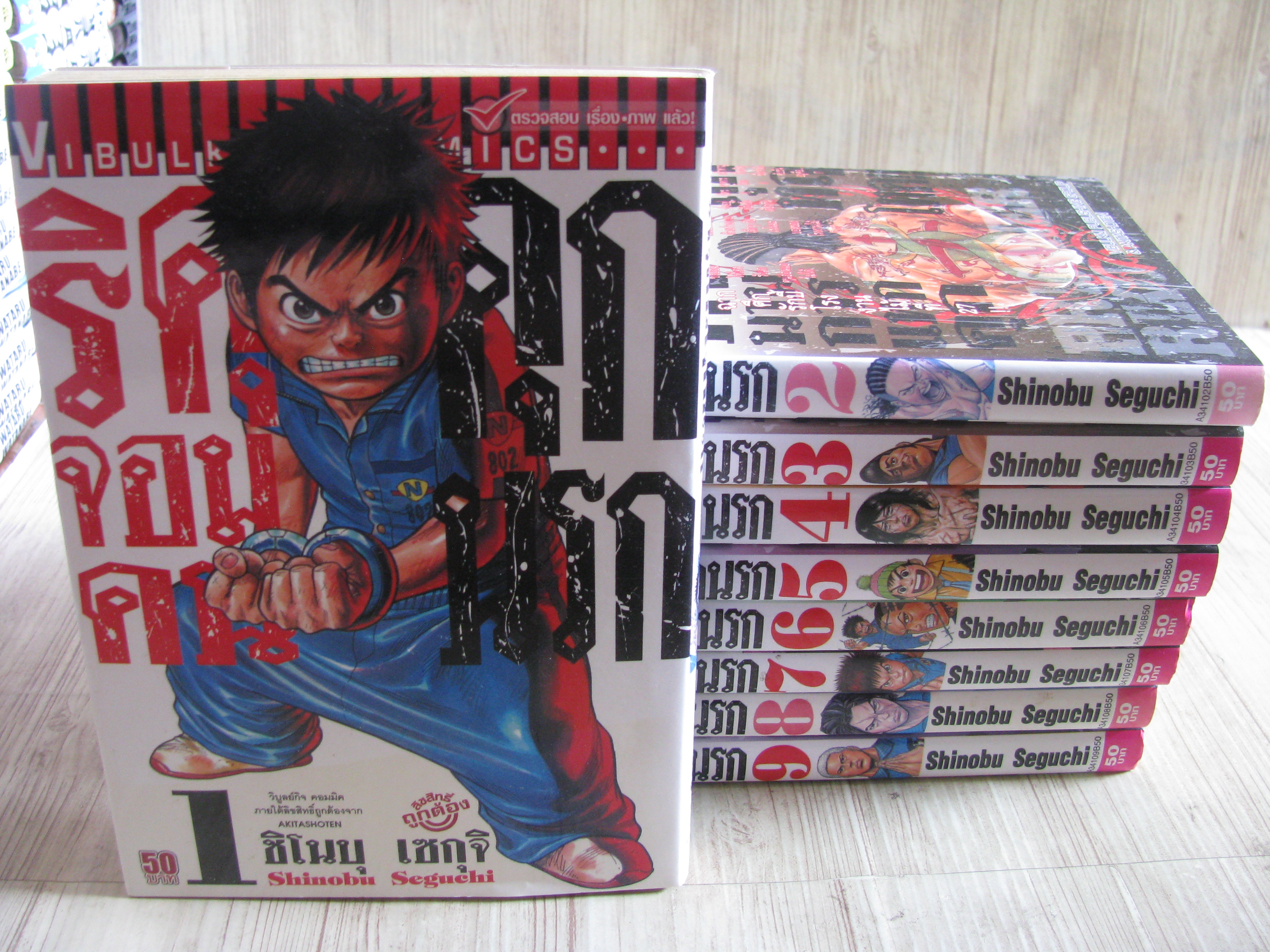ริคุขจอมคนคุกนรก ขุด เล่ม 1-9 Shinobu Seguchi เขียน (สภาพสะสม)