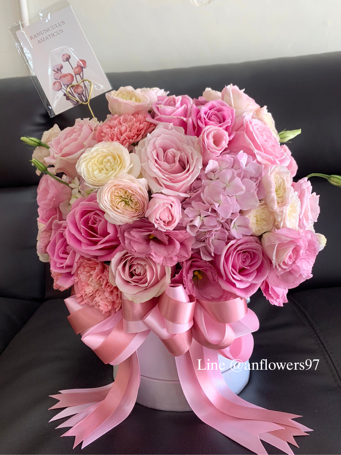 Flowers box ดอกไม้โทนสีชมพู