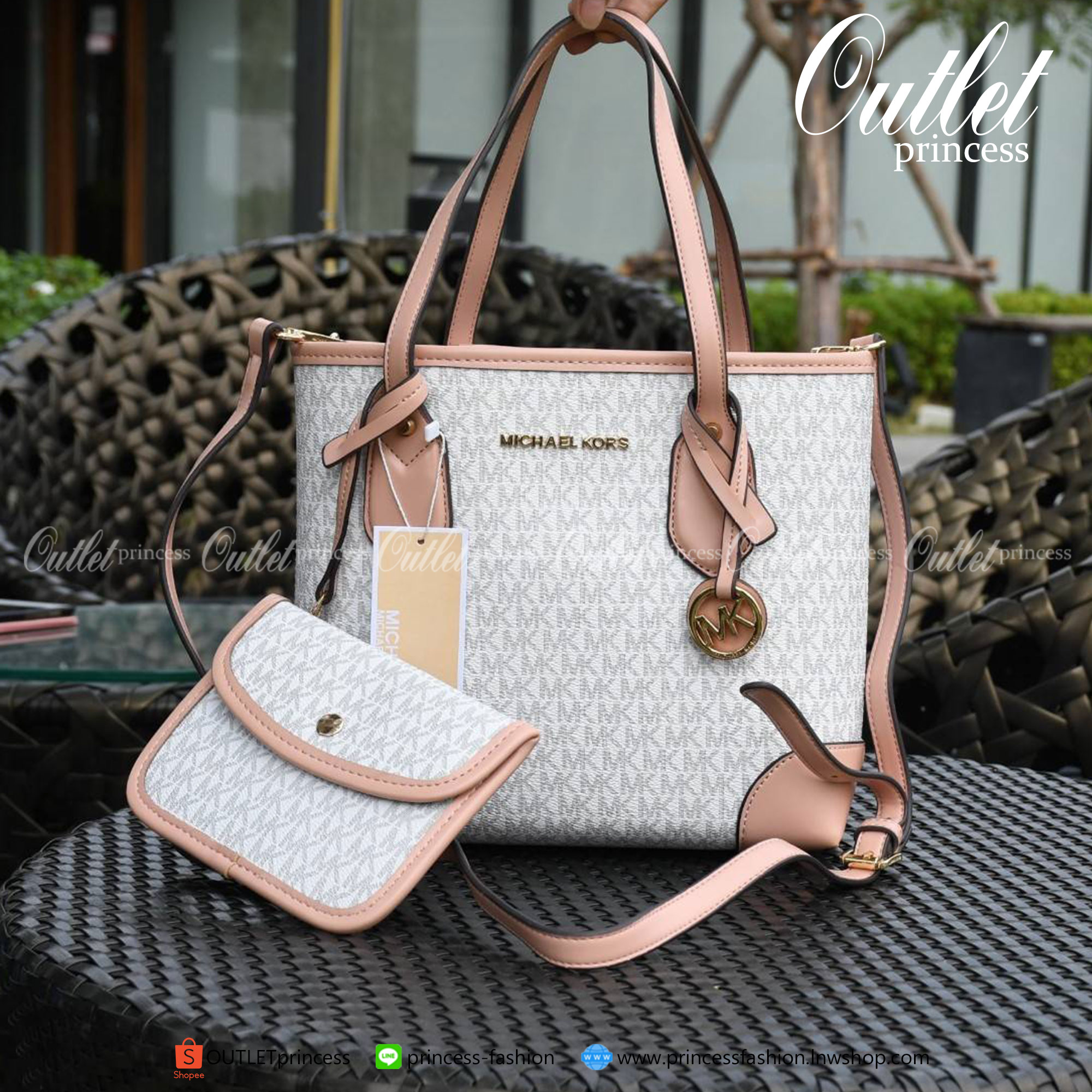 MICHAEL KORS jet Set Chain Item EW Chain Tote Leather