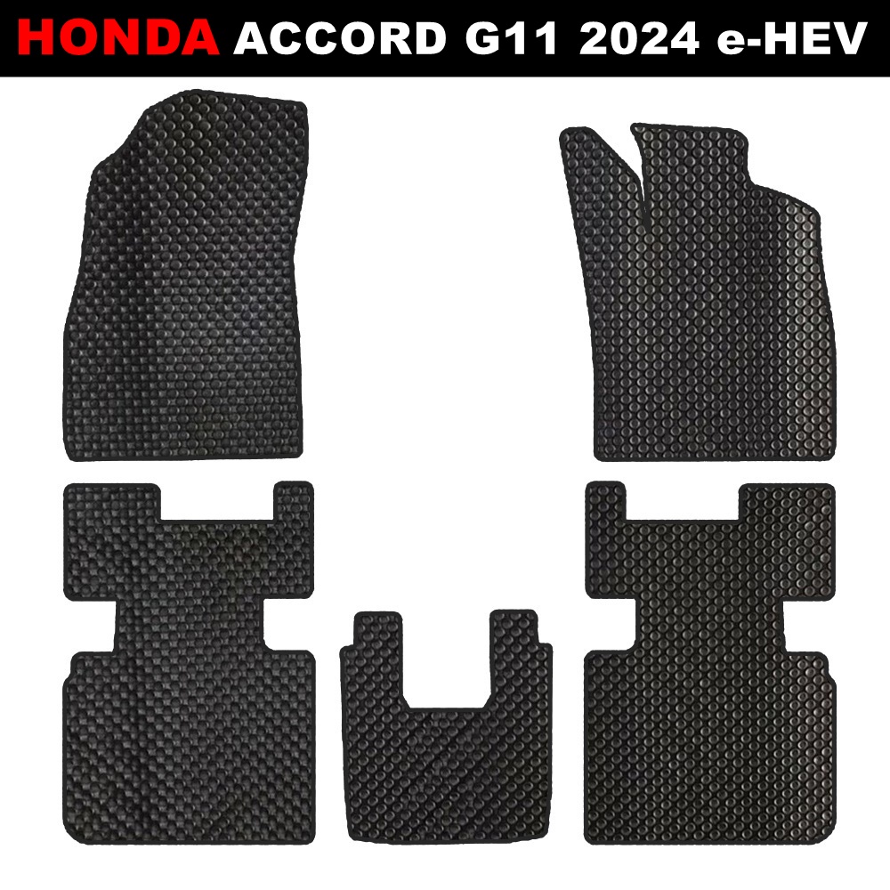 ยางปูพื้นรถยนต์ HONDA ACCORD G11 2024 e-HEV พรมกระดุมเม็ดเล็ก ฮอนด้า แอคคอร์ด สีดำ เข้ารูป ตรงรุ่นรถ (พร้อมส่ง)