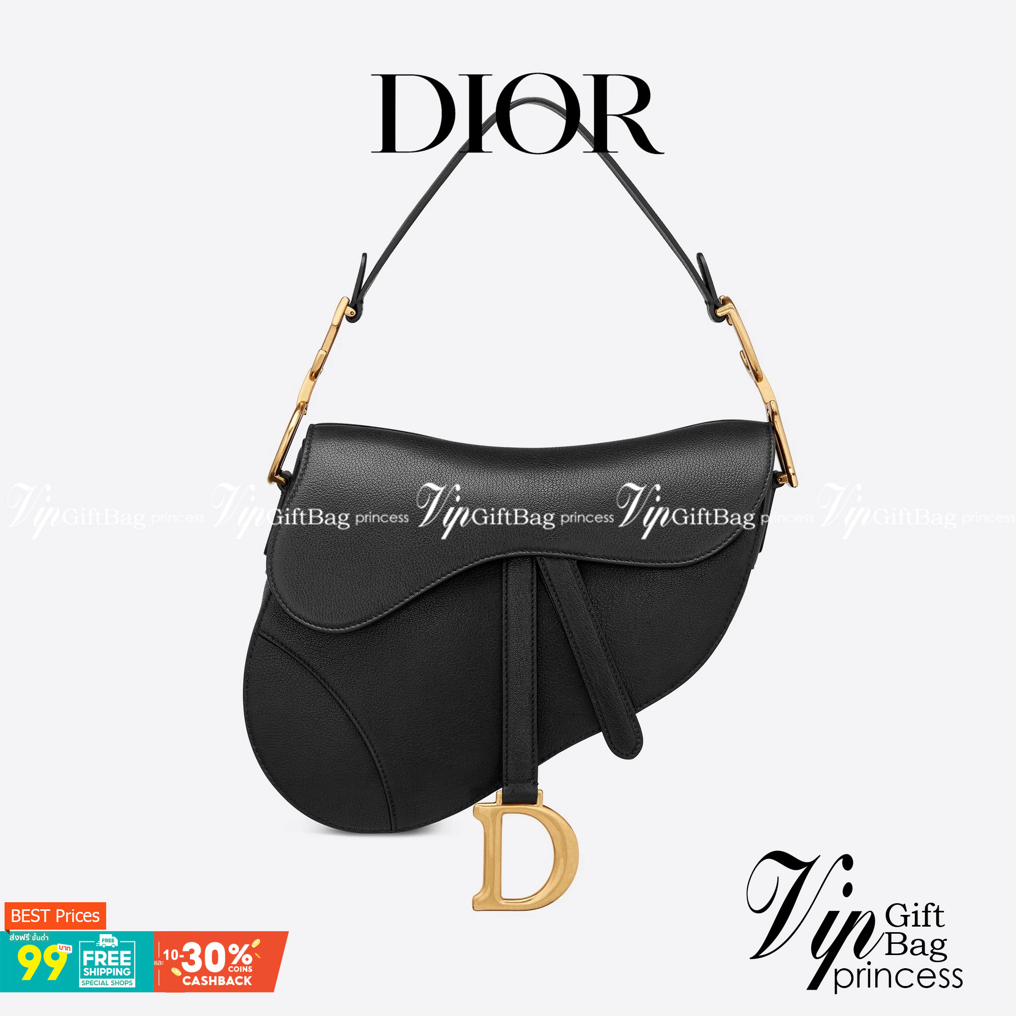 หนังแท้ DIOR SADDLE BAG Black Goatskin กระเป๋ารุ่นยอดนิยมตามแบบฉบับแบรนด์ งานทอลายคมชัด ใช้งานได้ 2 แบบ สะพายยาว CROSSBODY และสายสั้นถือได้เก๋ๆ ลุคนี้คูลสุดๆ เลยค่าา ภาพถ่ายจากสินค้าจริง! สวยมาก พร้อมส่งที่ไทยราคาสุดคุ้ม สาวๆ ห้ามพลาดค่ะ!