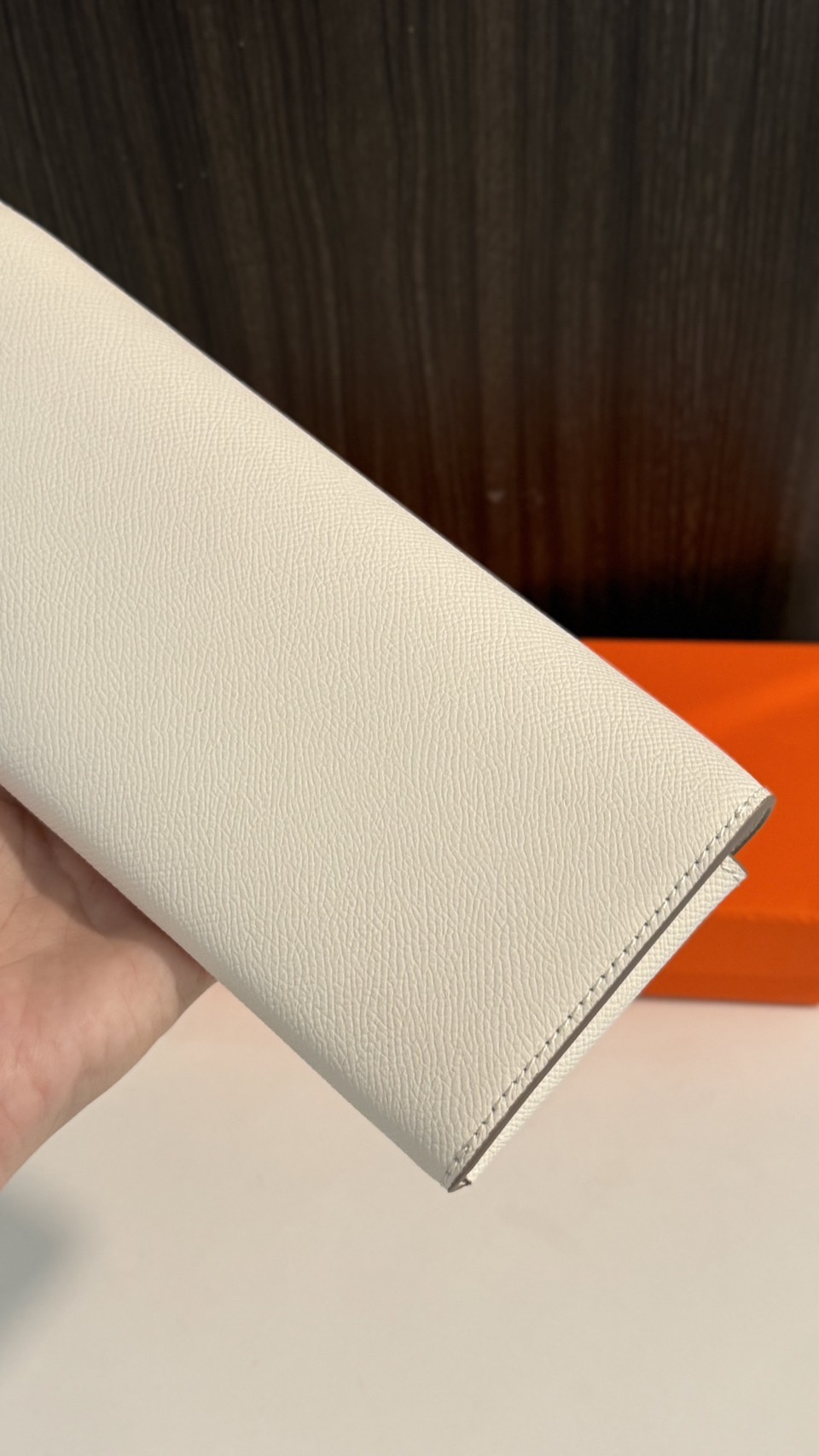 HERMES Chaine d'Ancre To Go wallet กระเป๋าถือสะพายแบรนด์หรู ดีไซส์กระเป๋าสตางค์ใบยาว Long wallet in Epsom Saddle-stitch เกรดออริ สลับแท้ 1:1 ใช้งานต่างประเทศได้