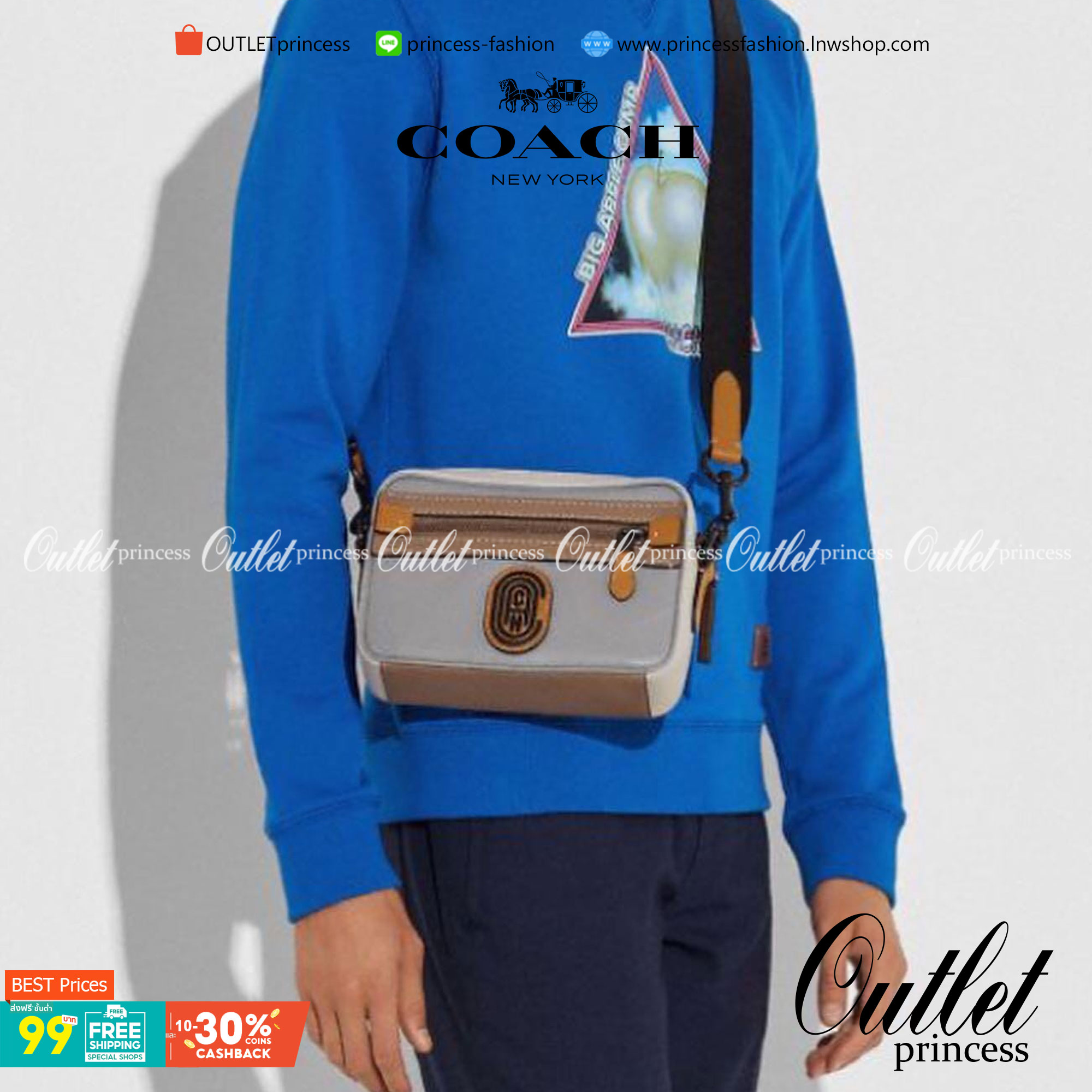 COACH ACADEMY CROSSBODY IN SIGNATURE WITH VARSITY ZIPPER ((768, 960)) พร้อมส่งที่ไทยอีกครั้ง! ได้ไปหลงรักแน่นอนค่ะ😘 กระเป๋าสะพายครอสบอดี้ร์ของคุณผู้ชาย((สาวหล่อใช้ก็สวยทีเดียว)) หนังแท้อย่างดี หนังนิ่มมือดีค่ะ