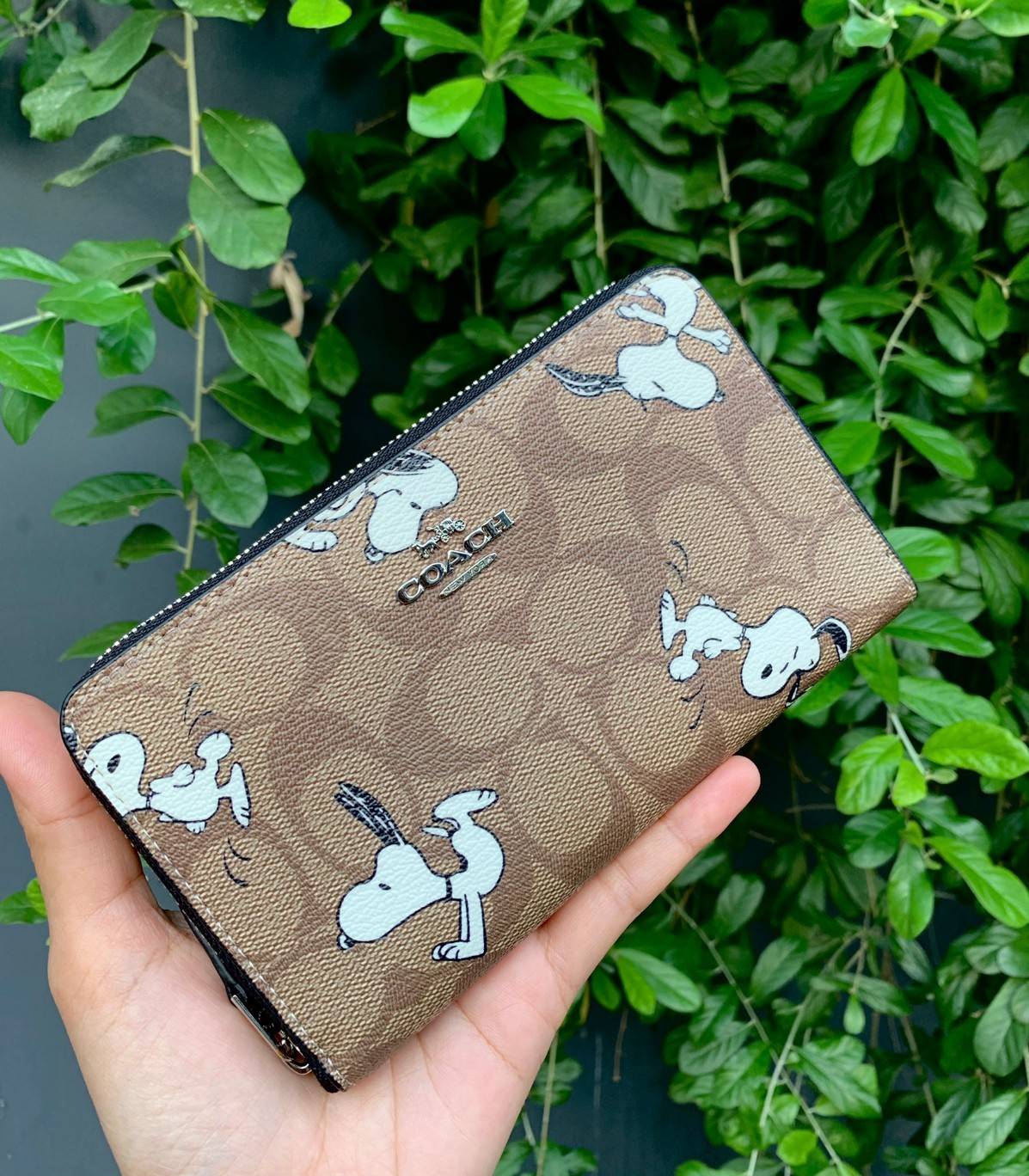 ทั้งสวย ทั้งน่ารัก อดใจไม่อยู่จ้าา💋COACH X PEANUTS MEDIUM ID ZIP WALLET WITH SNOOPY PRINT ((C4123)) 📣พร้อมส่งค่ะ! กระเป๋าเงินใบกลาง ขนาดพอดีๆ 🔺ตัวกระเป๋าทั้งใบปริ้นลายการ์ตูนSnoopy ดูซุกซน น่ารักมากๆค่ะ
