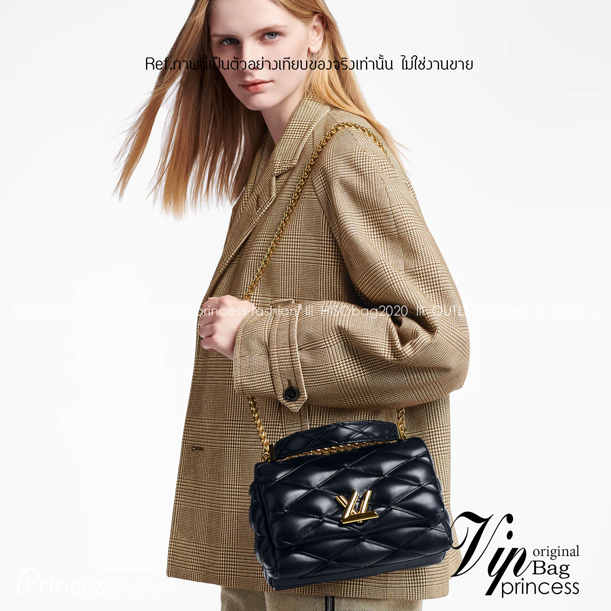 พร้อมส่ง 3 สี LV Twist Bag 24cm / LV GO-14 กระเป๋าหนังบุนวมอันเป็นเอกลักษณ์ของเมซง เกรดออริจินอล 1:1 สลับแท้ ภาพถ่ายจากงานขายจริง