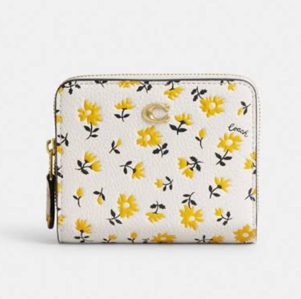 COACH CJ372 CR555 BILLFOLD WALLET WITH FLORAL PRINT กระเป๋าสตางค์ใบเล็กายดอกไม้ เกรดท็อปออริ เกรดดีสุด สลับแท้ 1:1 ใช้ต่างประเทศได้