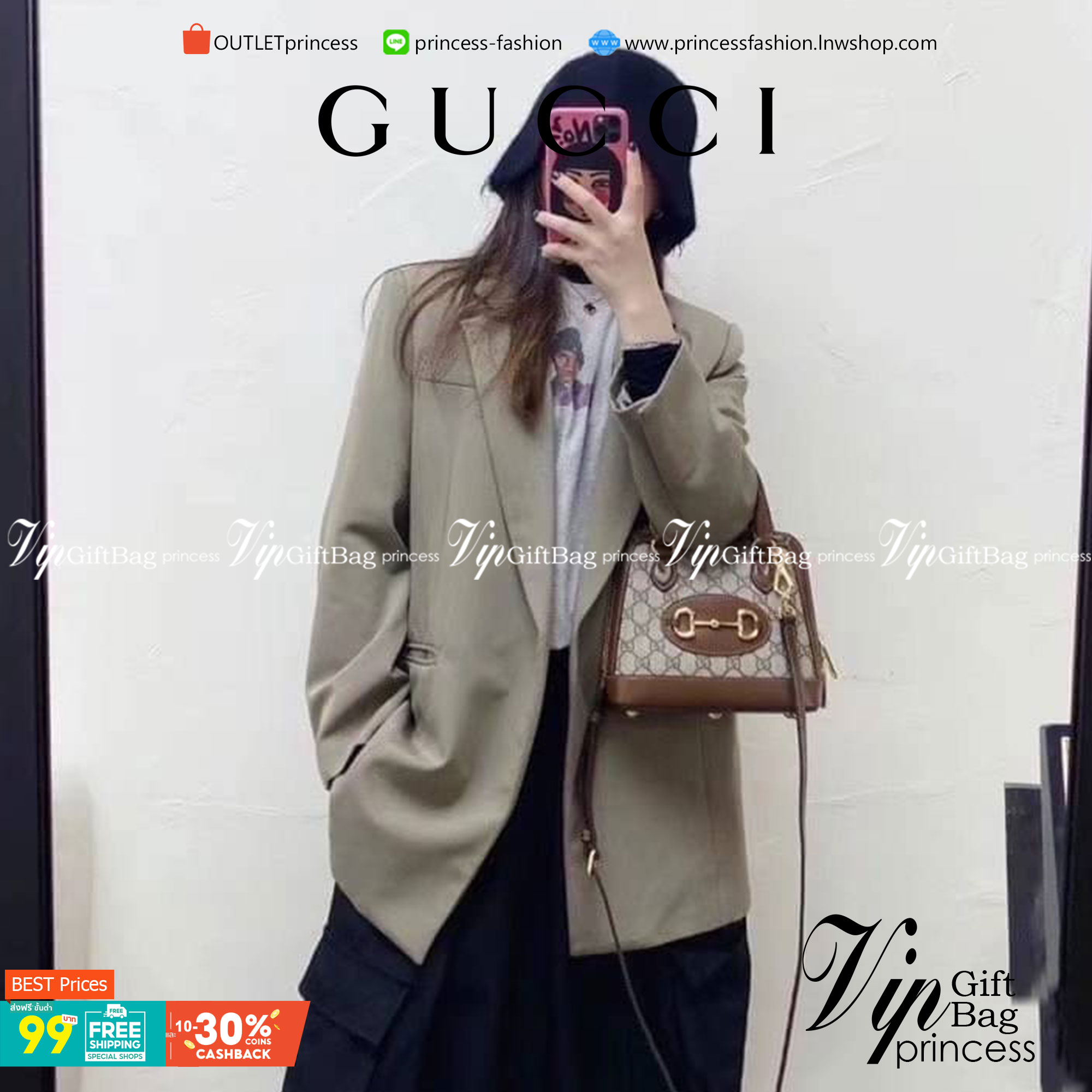 VIP 】GG pattern crossbody bag พร้อมส่งที่ไทย ราคาสุดคุ้ม