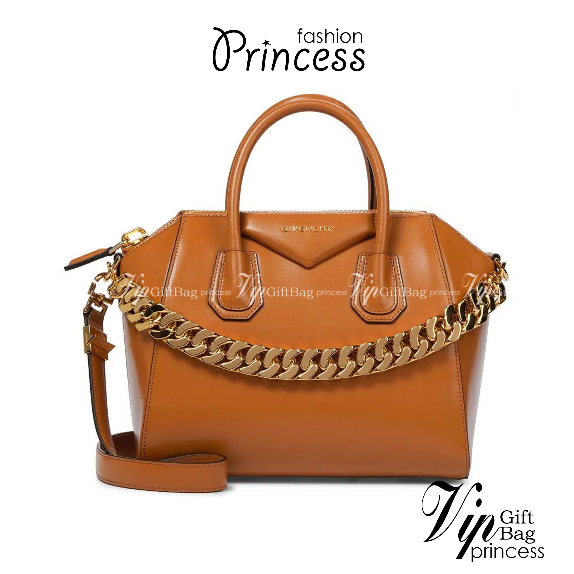 GIVENCHY Antigona Chain Small leather tote bag 10" กระเป๋าสะพายทรงหมอน งานซิปบน หนังเรียบ อะไหล่ทอง กระเป๋าสุดคลาสสิก ใบเดียวก็เอาอยู่ Day to Night Bag เข้าได้กับลุค Smart Casual