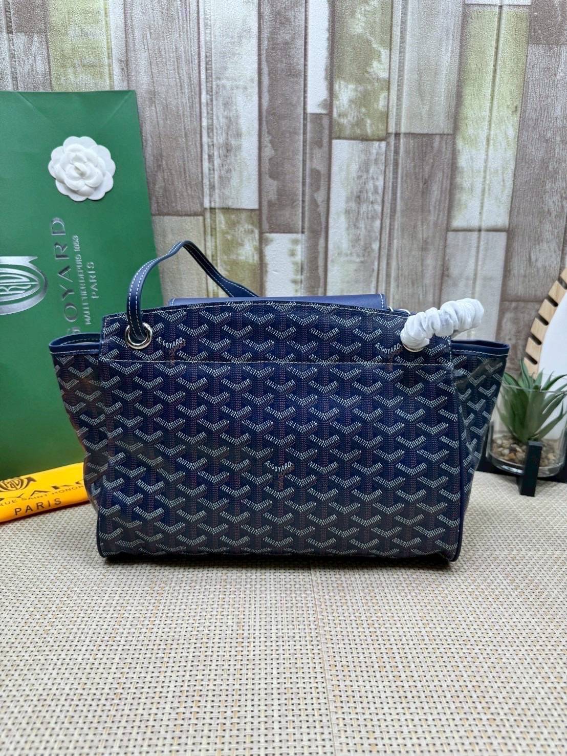 ORI หนังแท้ | GOYARD Rouette Souple Bag 30cm กระเป๋าสะพายแบรนด์หรูสัญชาติฝรั่งเศส สะท้อนถึงความเบา ความยืดหยุ่น คือการแสดงออกถึงแก่นแท้ของโมดูลาร์ของ Maison