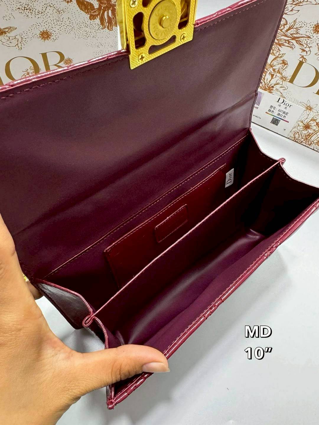 Dior Ange Bag Macrocannage CD clasp with pearl กระเป๋าถือพร้อมสายสะพาย ประดับตัวล็อคมุก สวยงามเหนือกาลเวลา มาแรงมาก! จึ้งมาก! สุดลัคชู