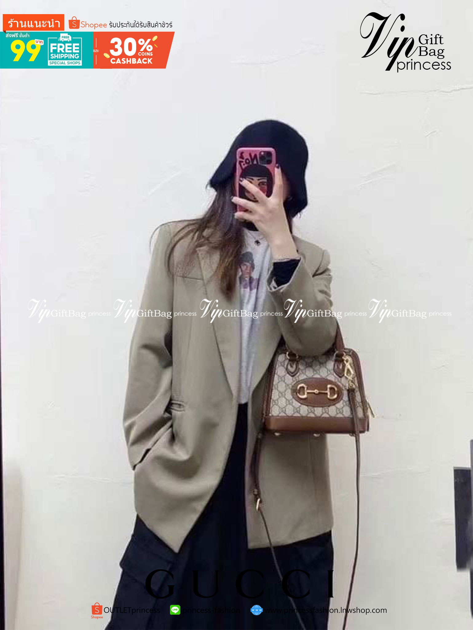 VIP 】GG pattern crossbody bag พร้อมส่งที่ไทย ราคาสุดคุ้ม