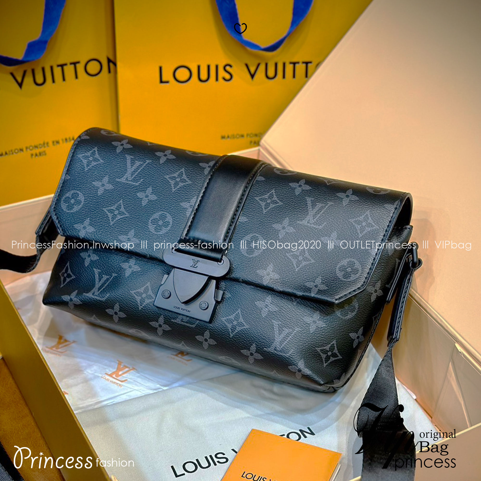 พร้อมส่ง 3 สี LV S-Cape Messenger Monogram Eclipse / LV Messenger Bag กระเป๋าทรงแมสเซ็นเจอร์ แบบคลาสสิกสวยงามเป็นเอกลักษณ์ เกรดออริ