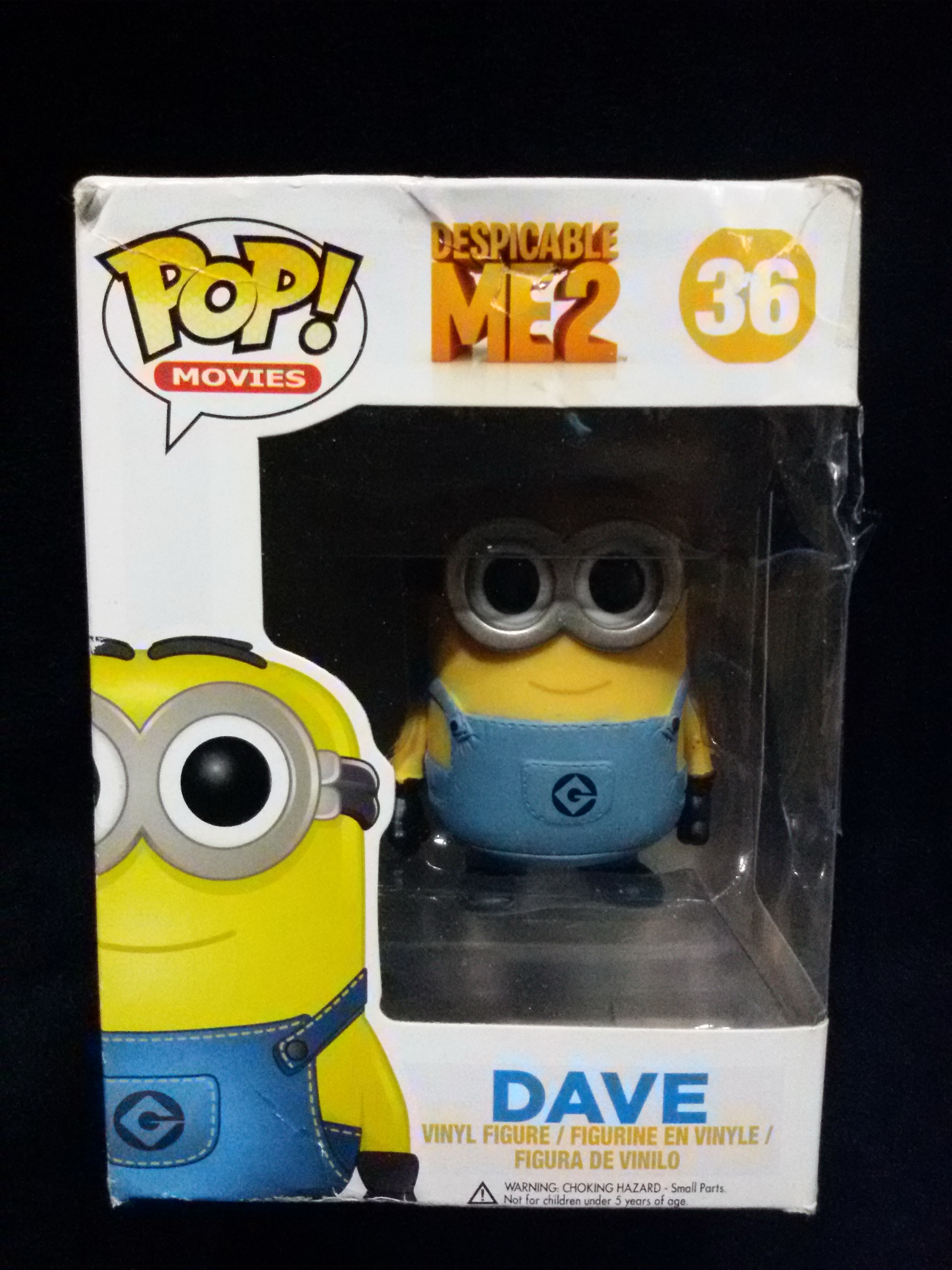 Funko POP Movies Despicable Me: Dave Vinyl Figure ฟิกเกอร์มิเนี่ยนฟังโก้มือหนึ่งกล่องไม่สวยค่ะ