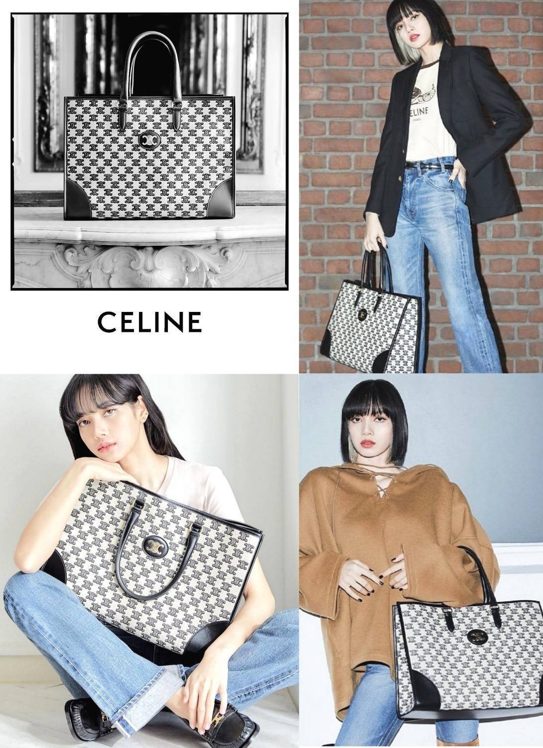 พรีเมี่ยมกิ๊ฟแท้ 100% 】CELINE LARGE TOTE BAG VIP GIFT WITH PURCHASE (GWP) กระเป๋าพรีเมี่ยมกิ๊ฟ Limited จาก CELINE HAUTE PARFUME DUTYFREE COUNTER วัสดุ CANVAS ทรงเหลี่ยมดีไซน์ Casual สวยคลาสสิคสไตล์สาว Lisa ใบใหญ่ใส่สัมภาระได้เยอะจุใจภายในโล่งกว้าง
