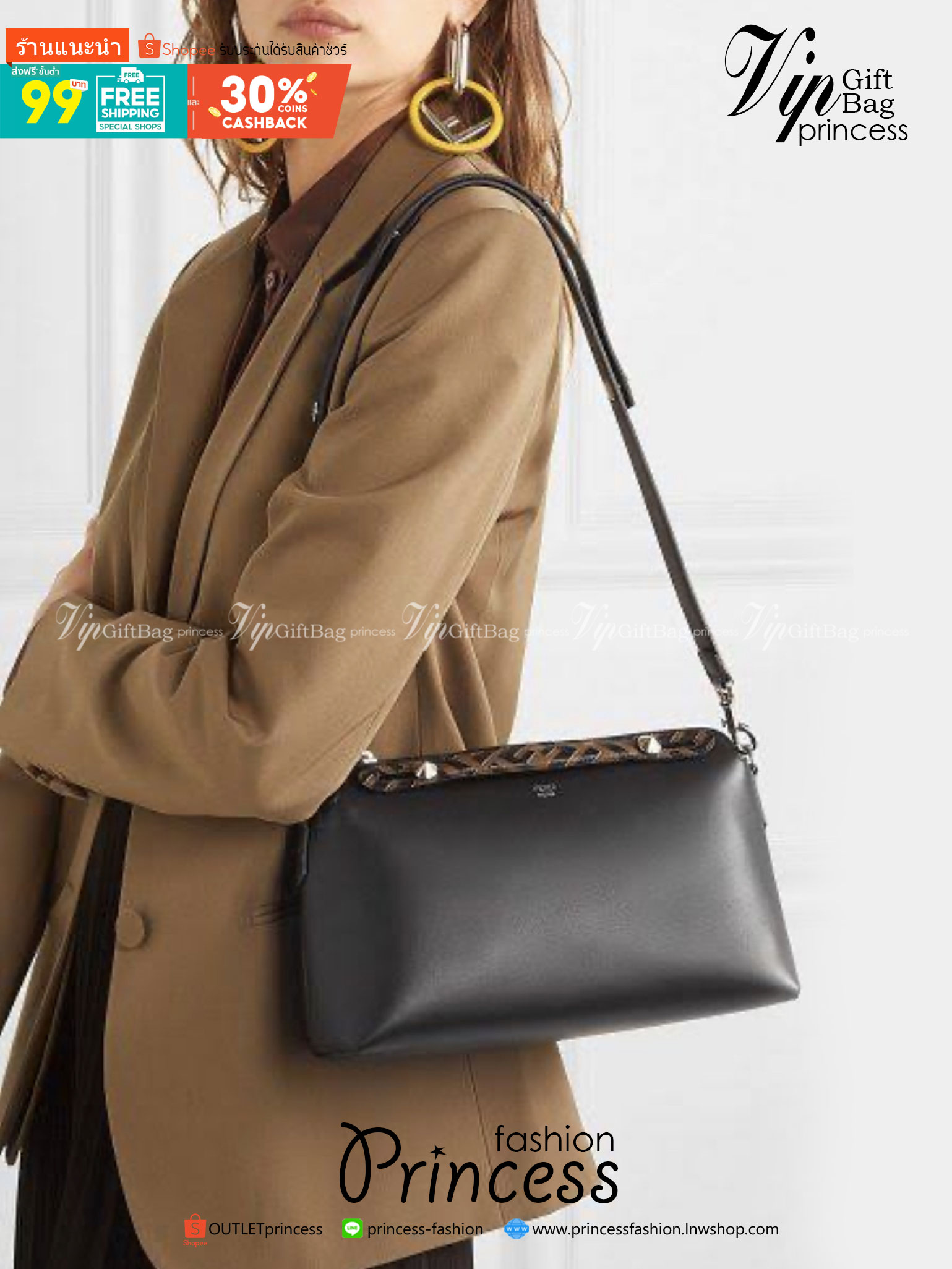 FENDI by the way small เกรดออริจินอล กระเป๋าถือ/สะพายข้างทรงหมอน รุ่นตามหา วัสดุหนังสวย มาพร้อมสายสะพายถอดออกได้ ใช้วันไหนๆกับชุดไหนๆได้หมดเลยทีเดียว อีกหนึ่งรุ่นที่ต้องแนะนำนะคะ