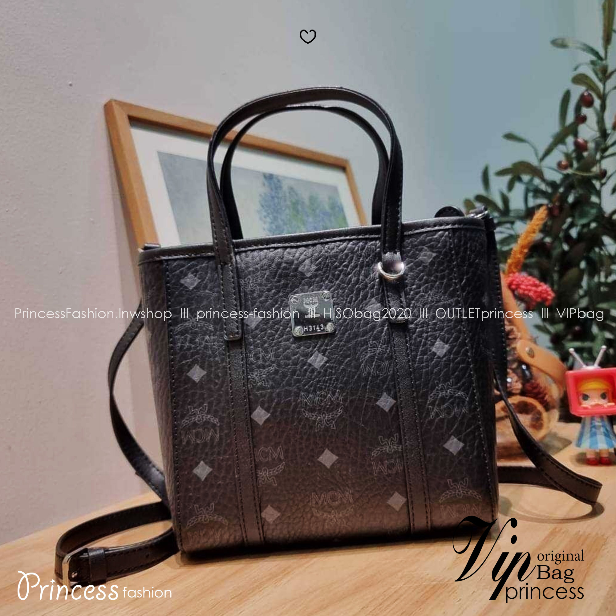 M.C.M MINI TONI SHOPPER IN VISETOS กระเป๋าถือ/สะพายข้าง ทรงโท้ทไซส์มินิ สวยคลาสสิค เกรดท็อปออริ 1:1 สลับแท้ ใช้งานต่างประเทศได้