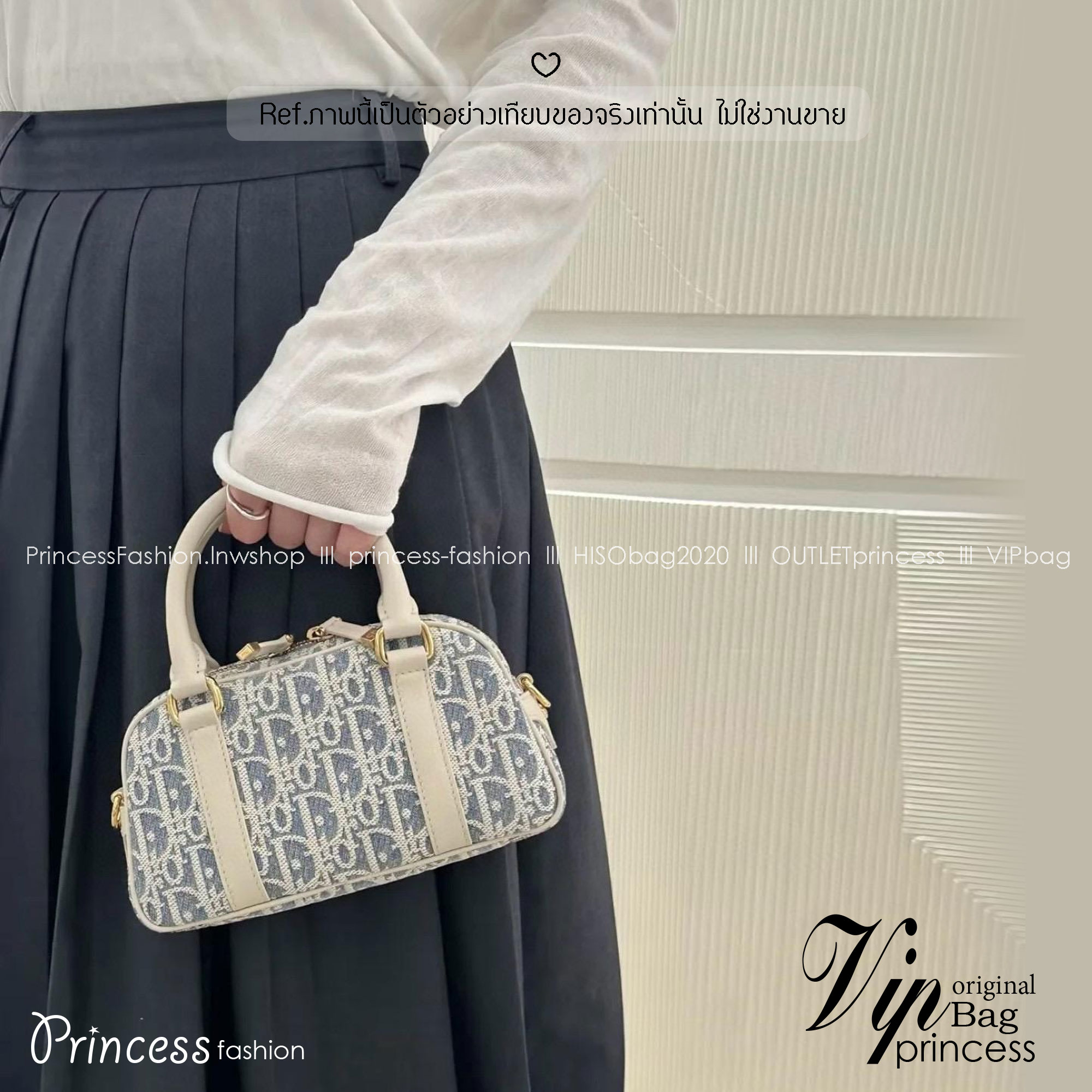 ORI หนังแท้ | DIOR D-Vibe East-West Nano Bag กระเป๋าทรงหมอนไซส์มินิน่ารัก ดีไซน์โบว์ลิ่งรูปทรงทันสมัยใช้งานง่ายจุของสำคัญได้ครบ สวยสง่างามเป็นเอกลักษณ์